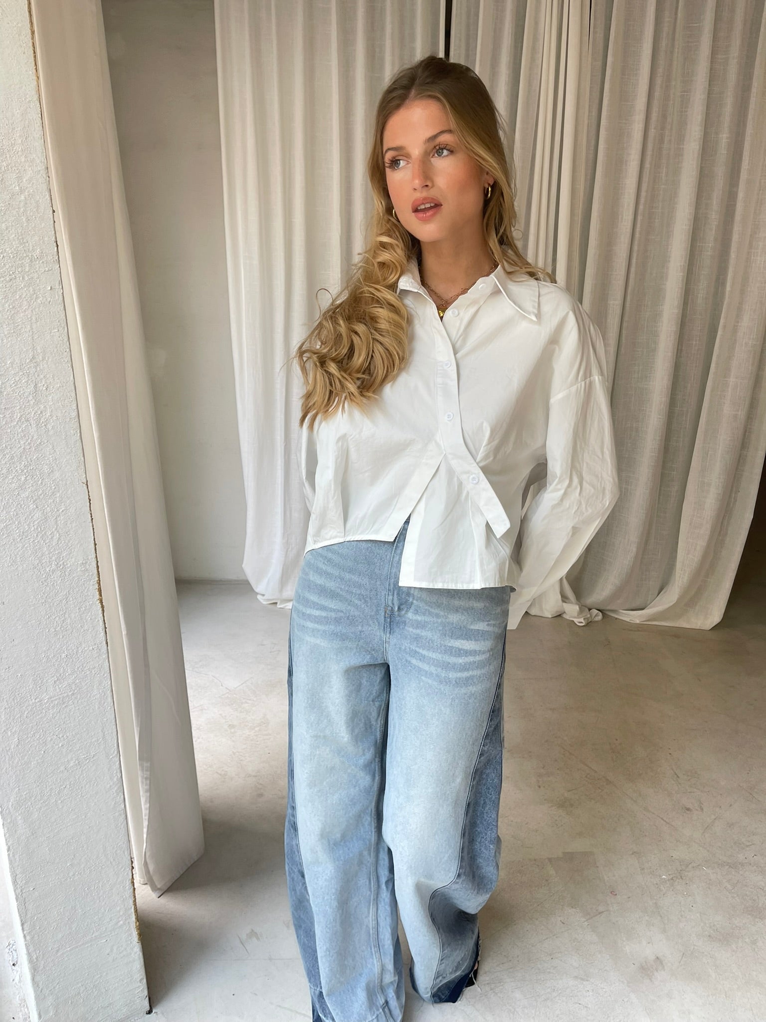 Andrea | Assymetric Buttoned Shirt