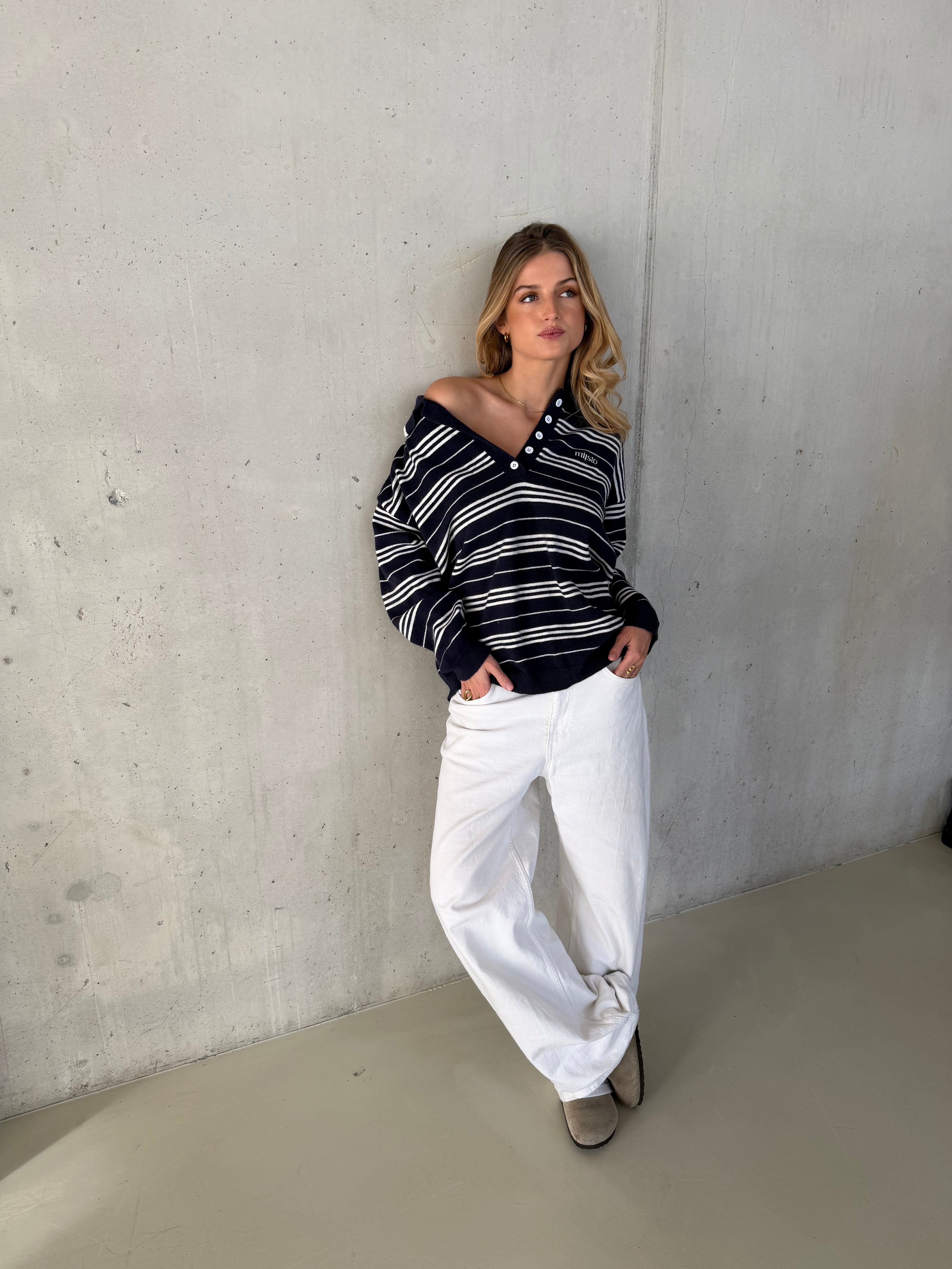 Blake | Striped Logo Sweater