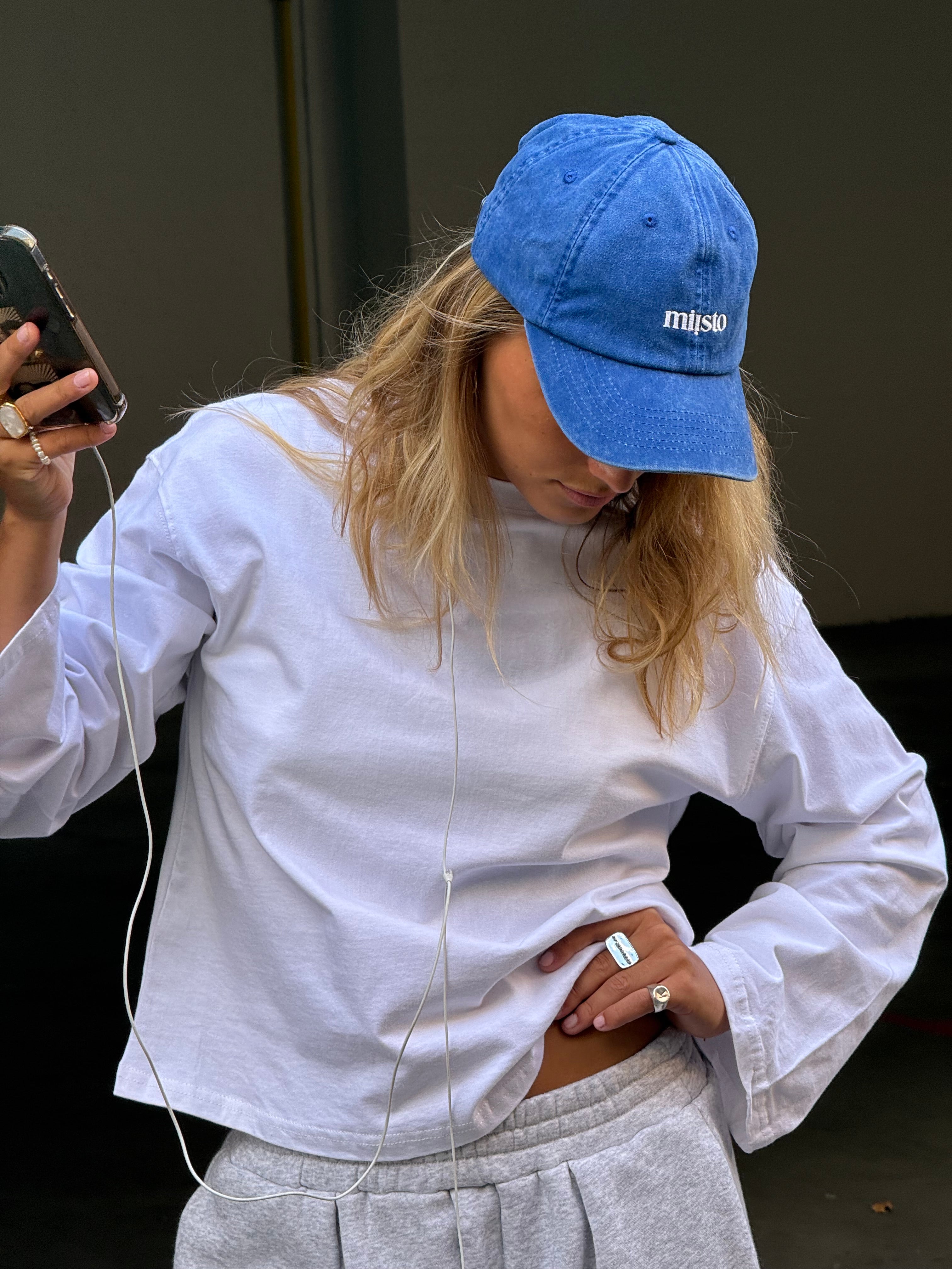 Miisto Logo Cap Washed Bright Blue