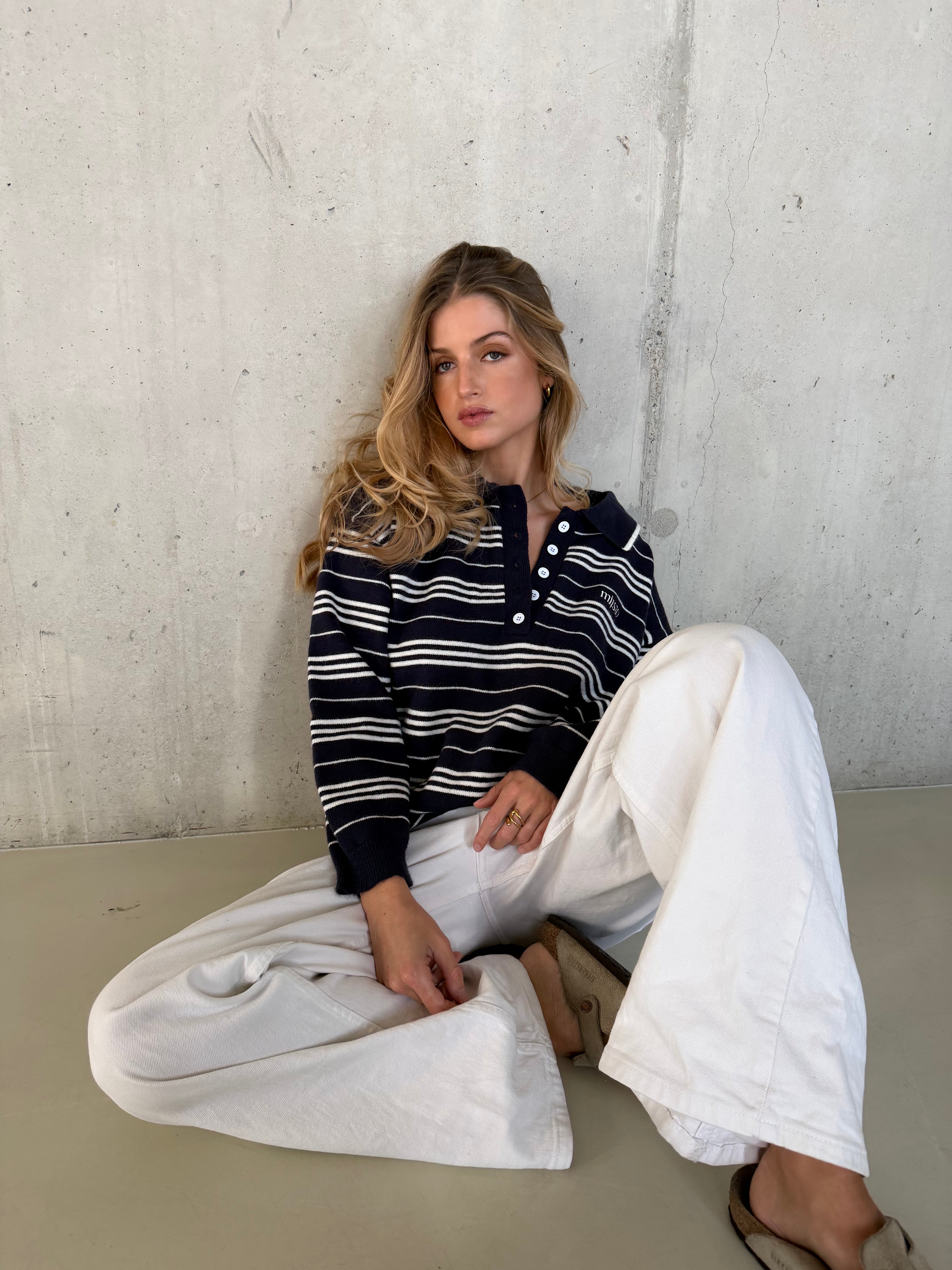 Blake | Striped Logo Sweater