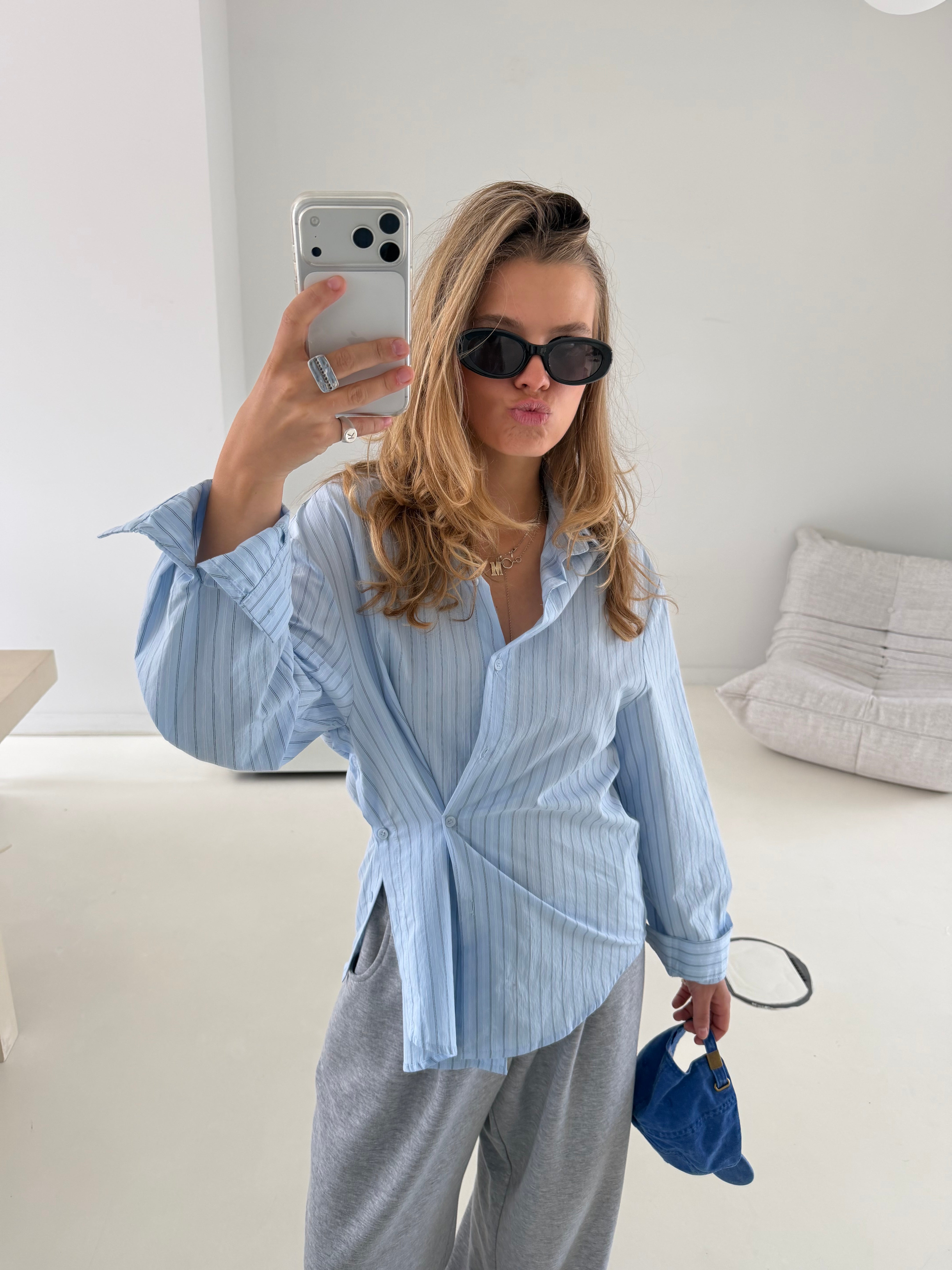 Amelie | Wrapped Striped Shirt