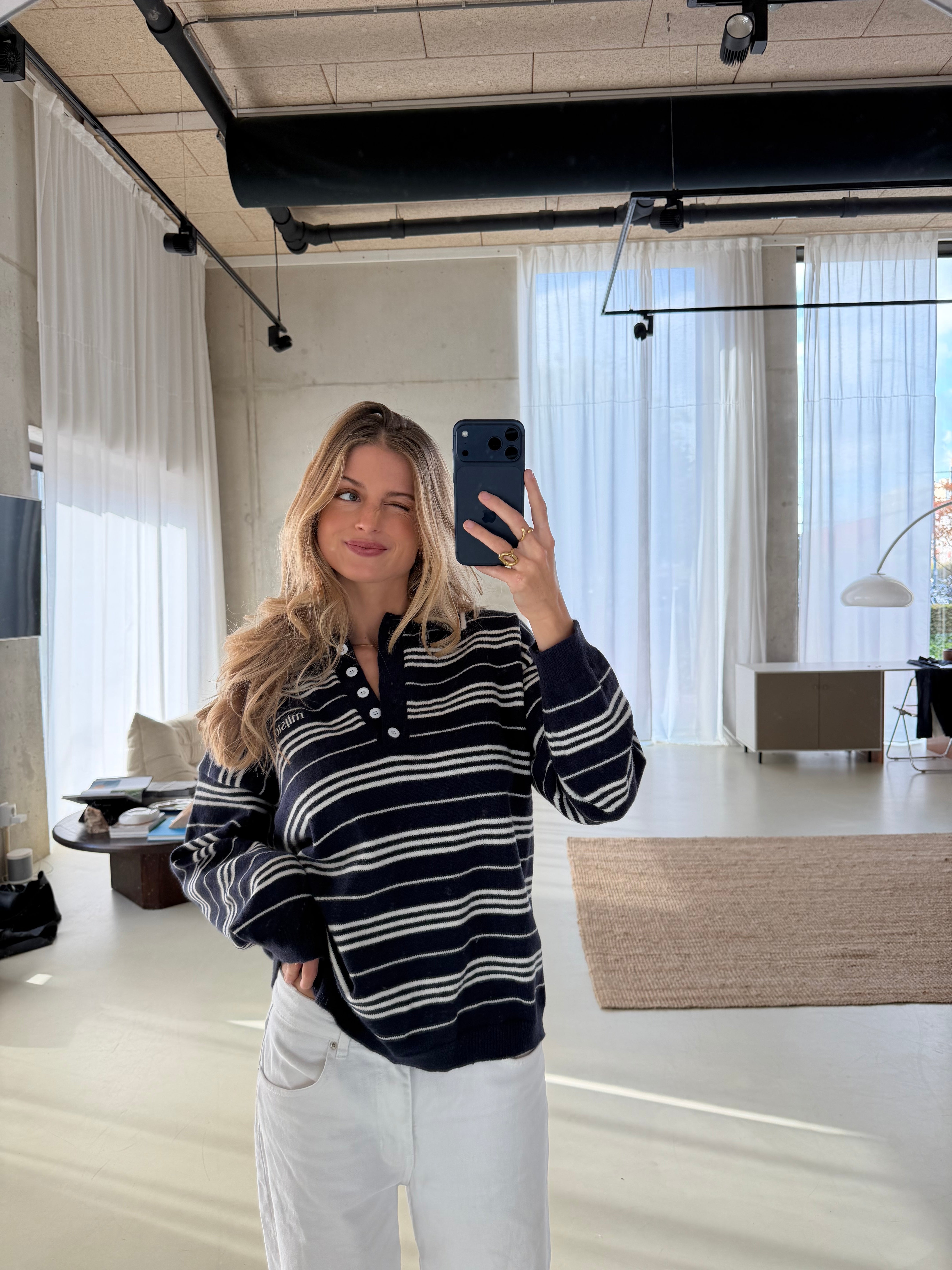 Blake | Striped Logo Sweater