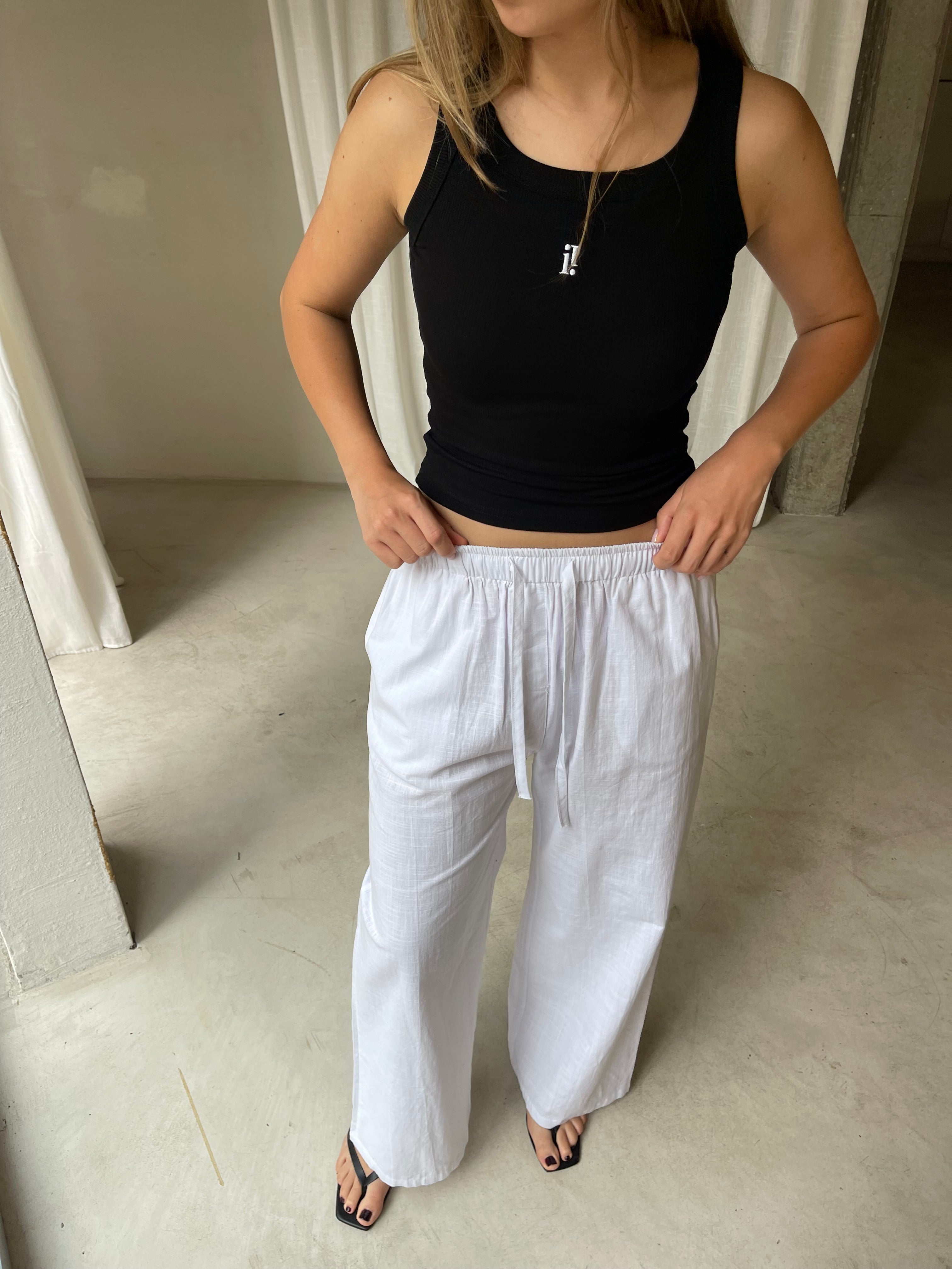 Miisto Logo Embroidery Top Black