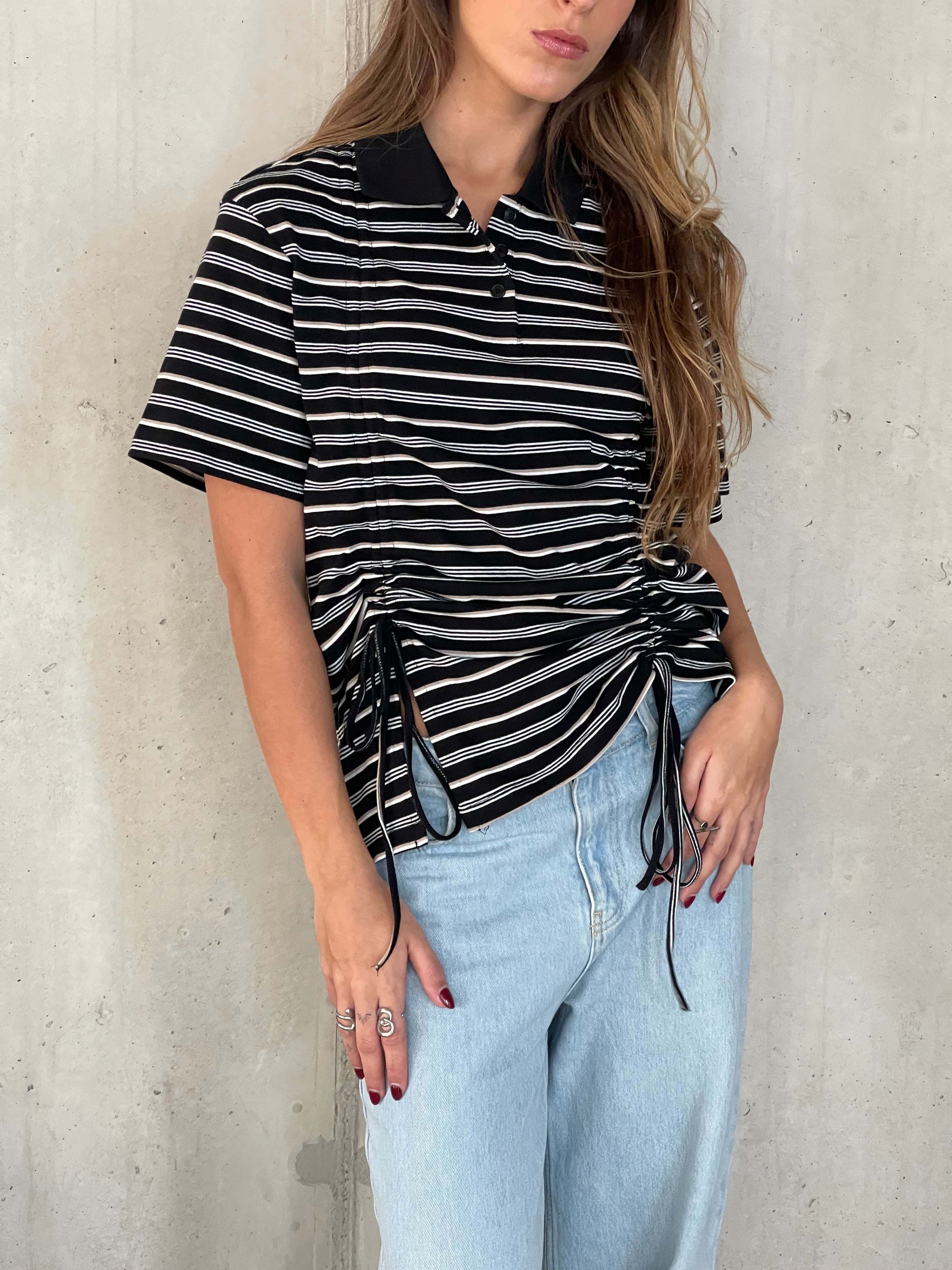 Amari | Striped Tied Tshirt