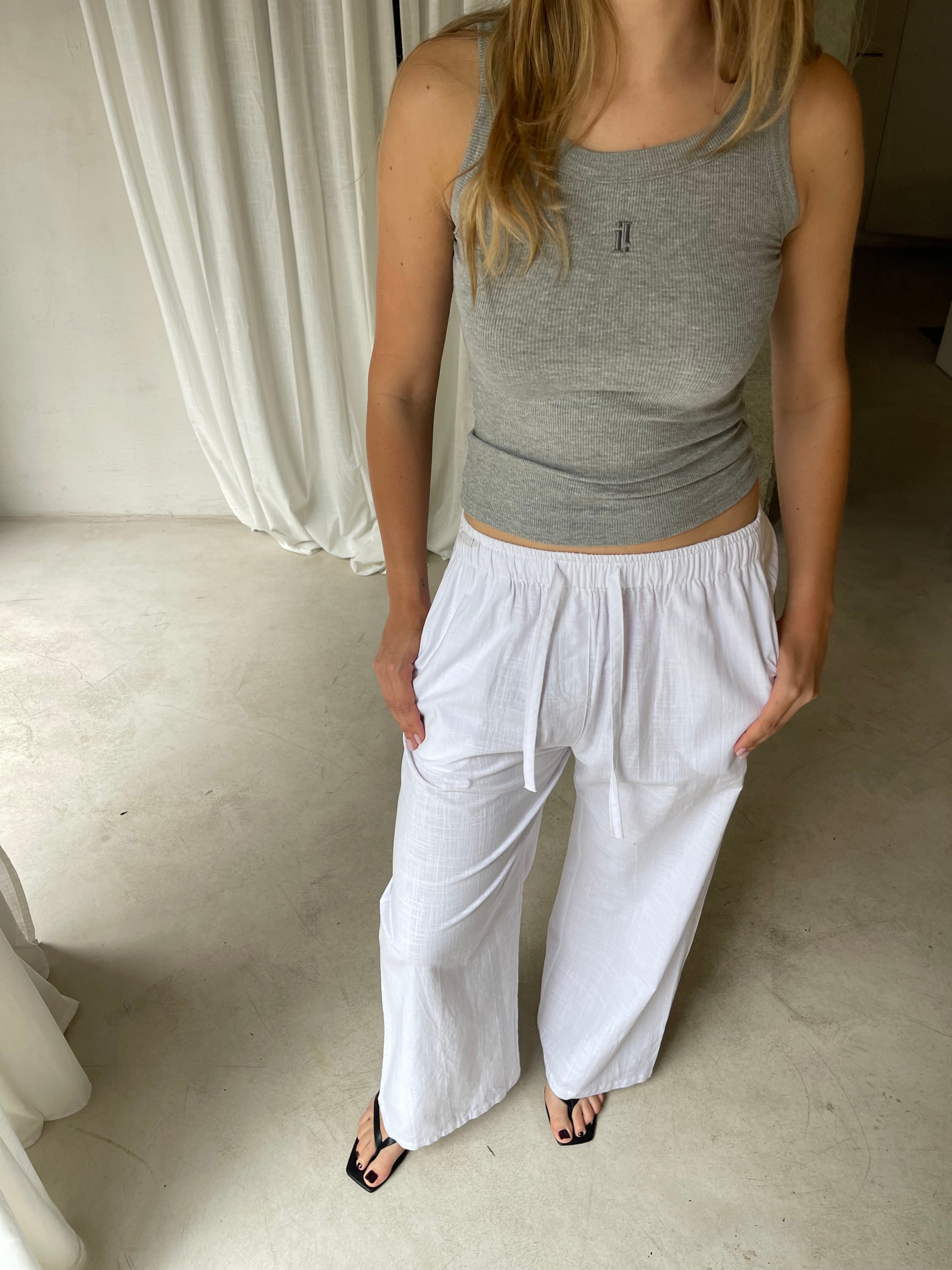 Miisto Logo Embroidery Top Grey