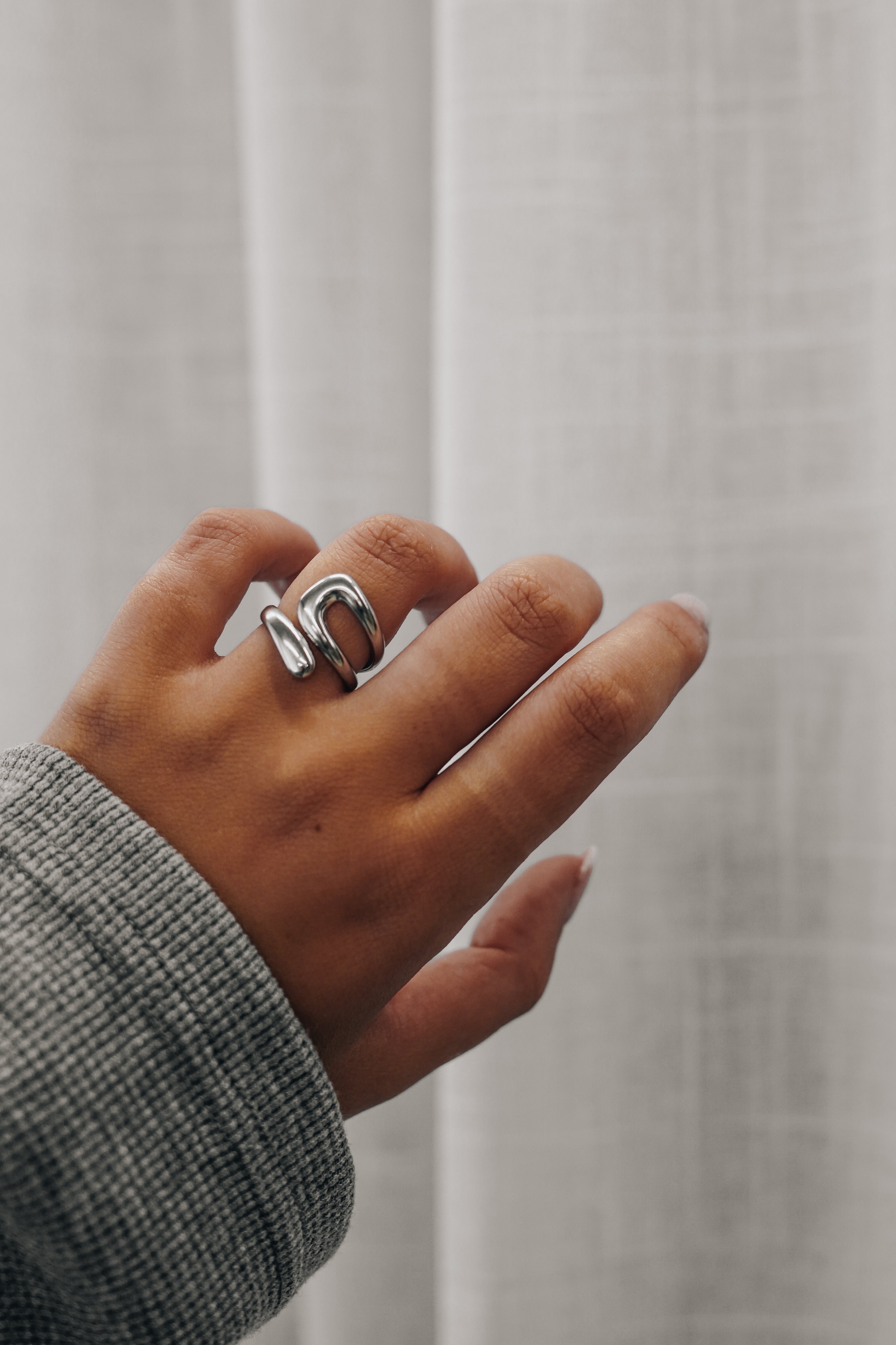 Eclipse | Geometric Ring - Silver