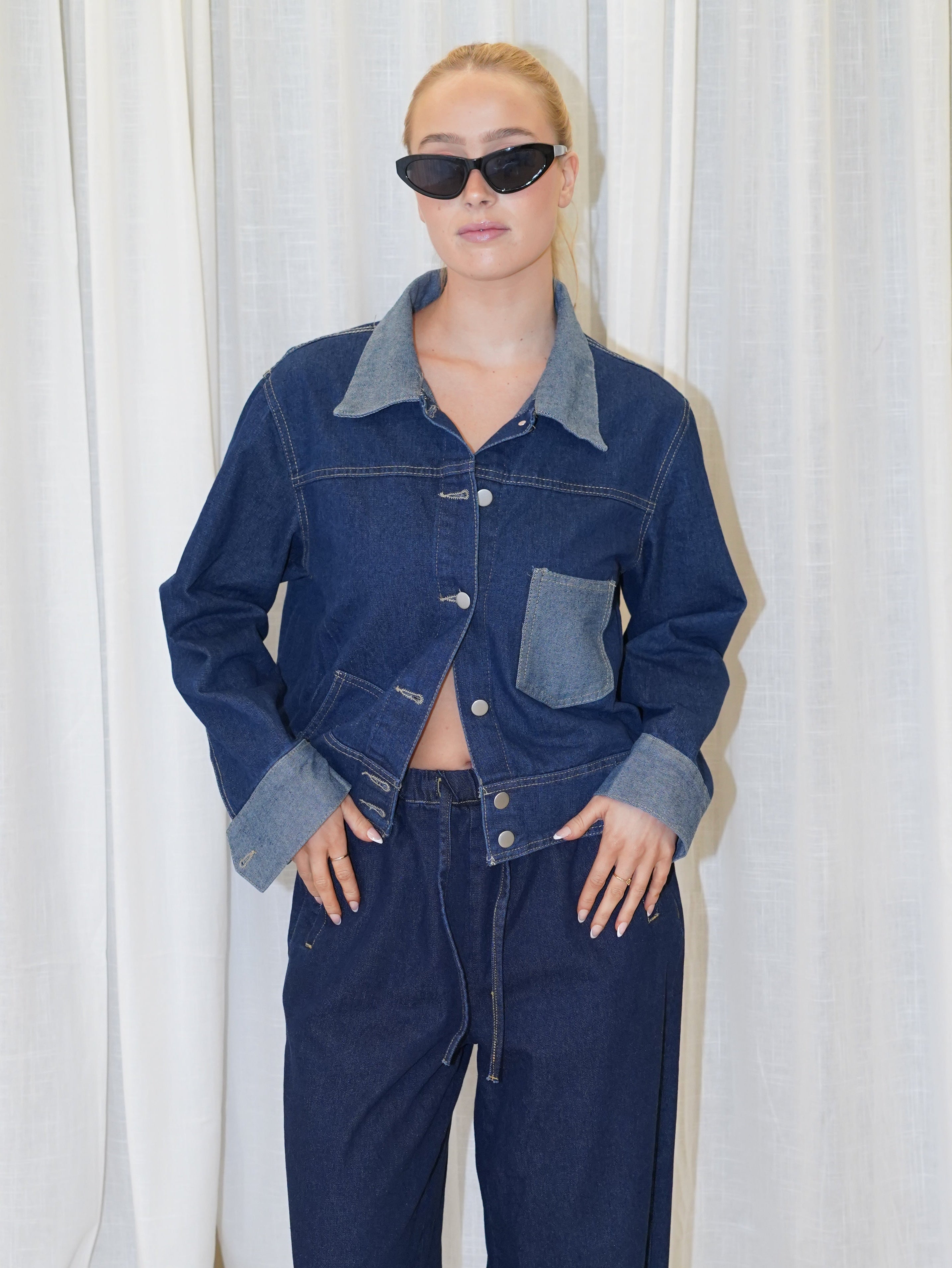 Alis | Patched Denim Shirt