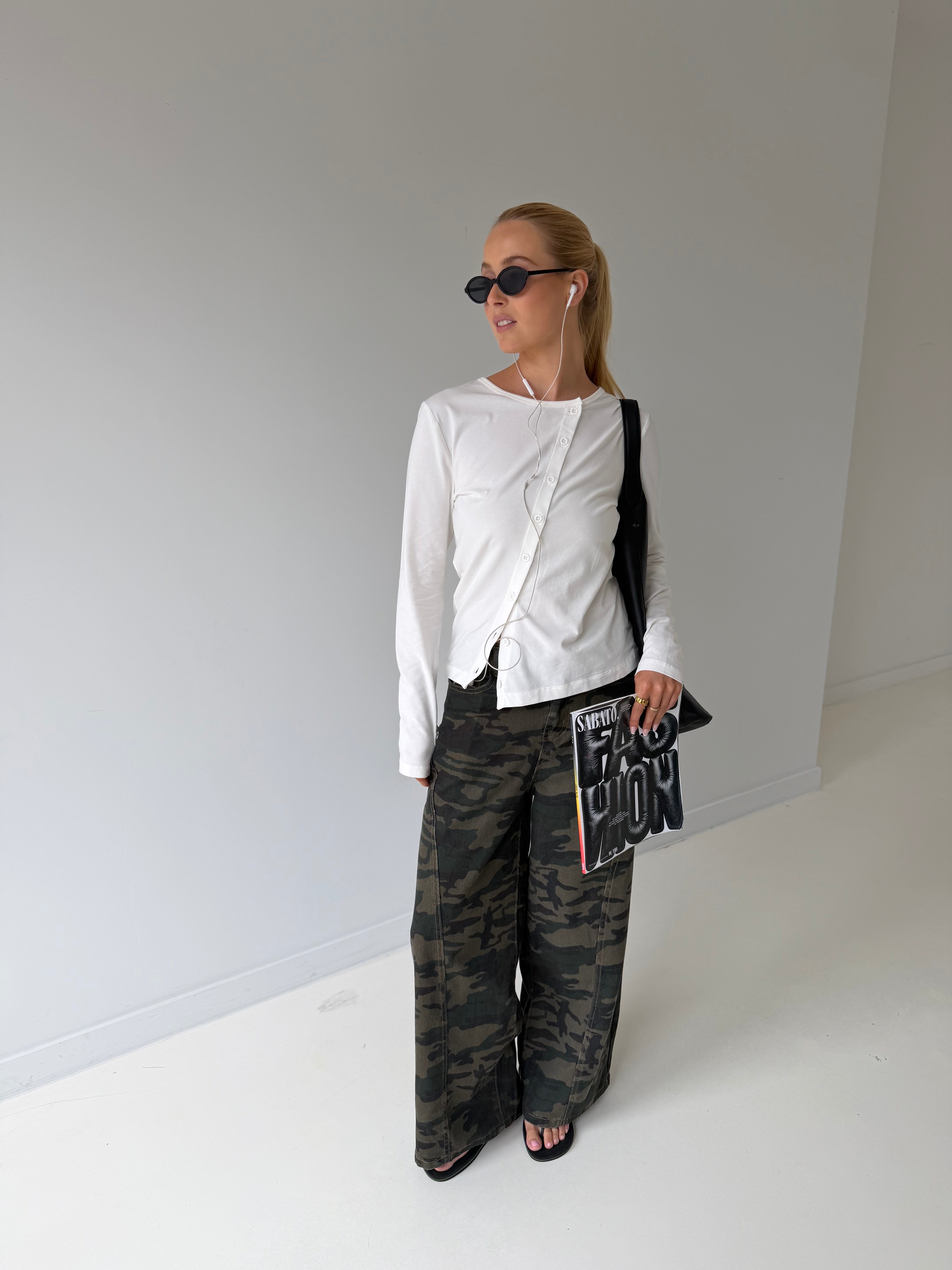 Ava | Buttoned Assymetric Top