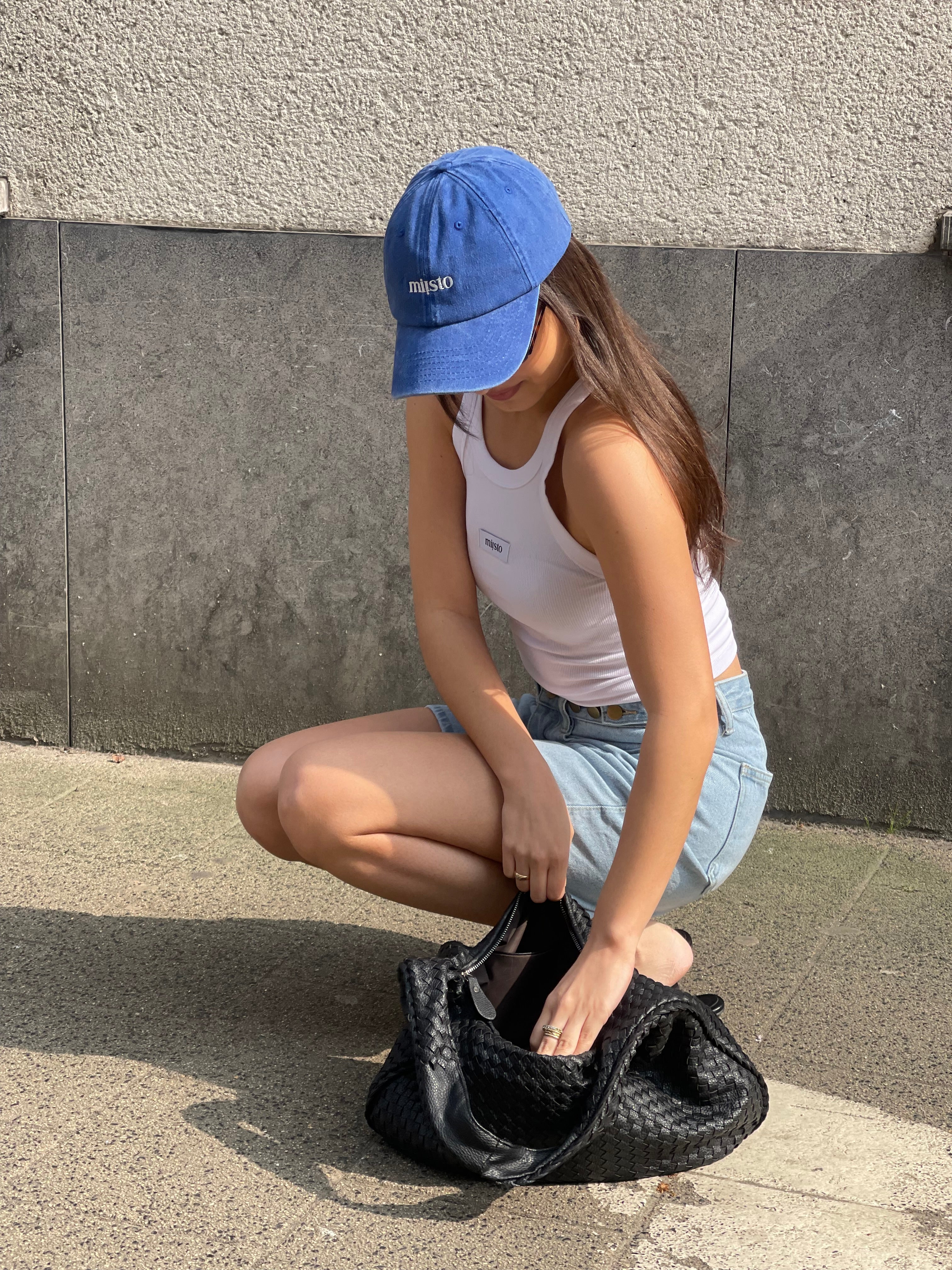 Miisto Logo Cap Washed Bright Blue