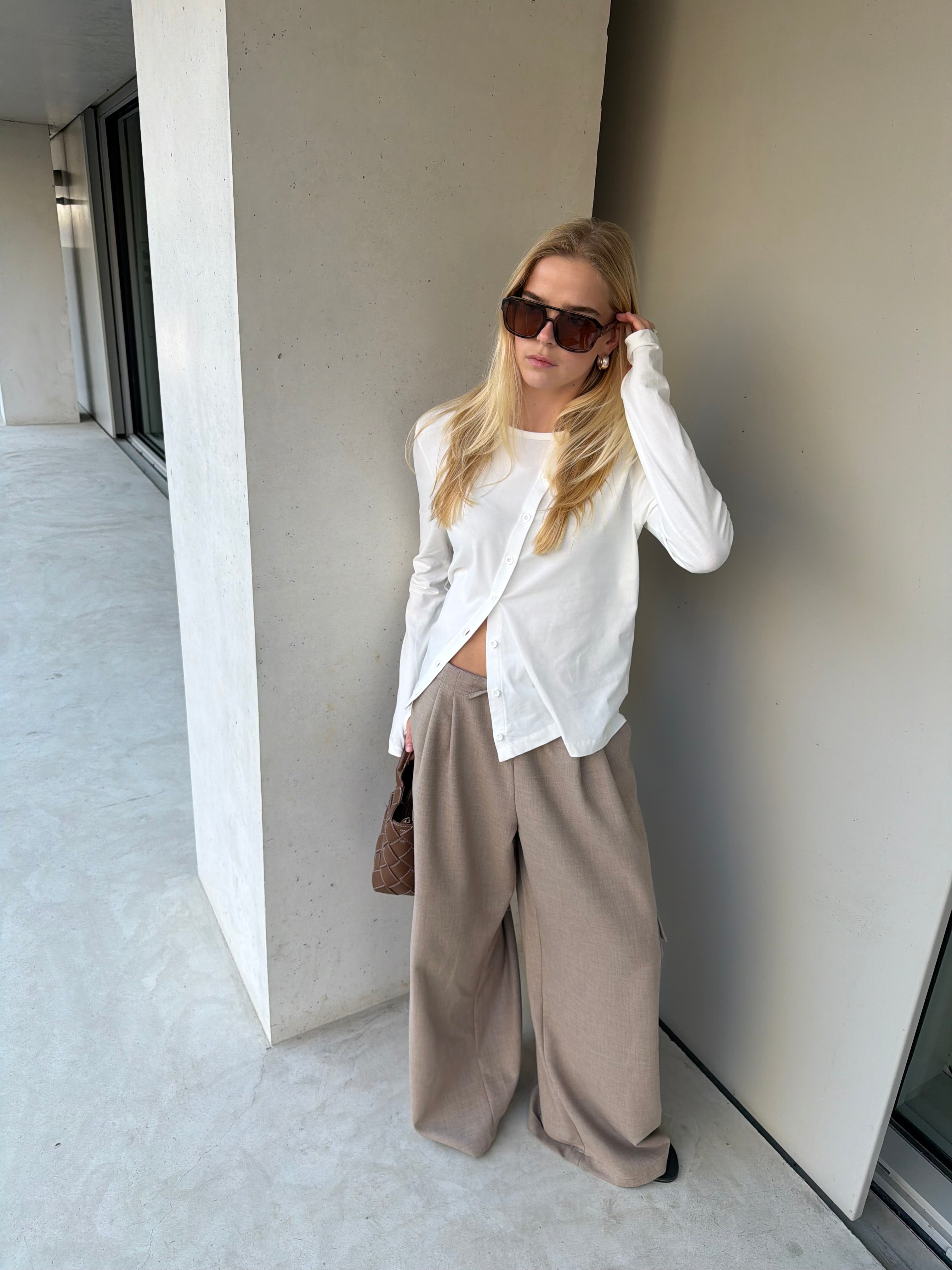 Ava | Buttoned Assymetric Top