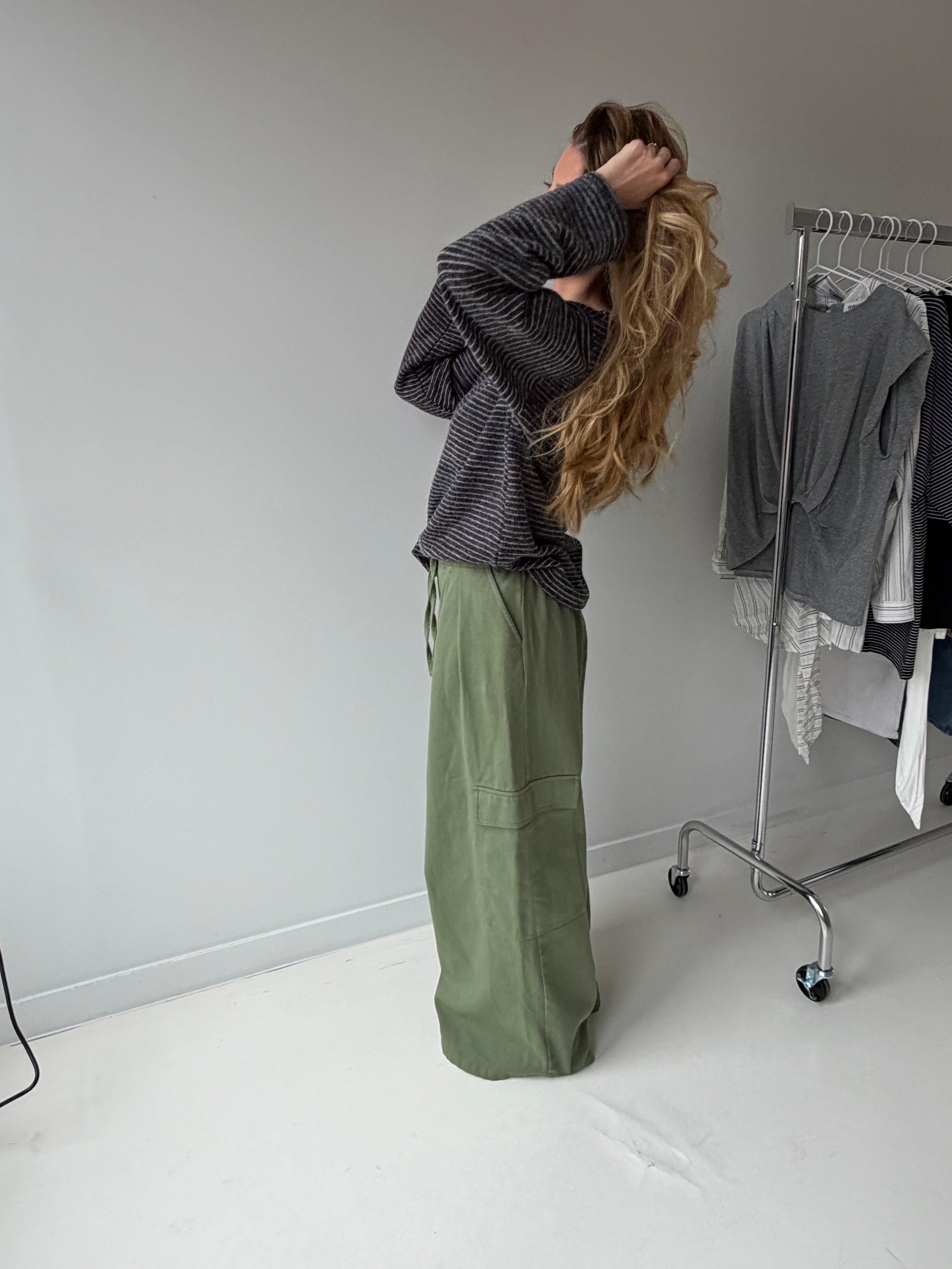 Parker | Cargo Trousers - Denim Army Green