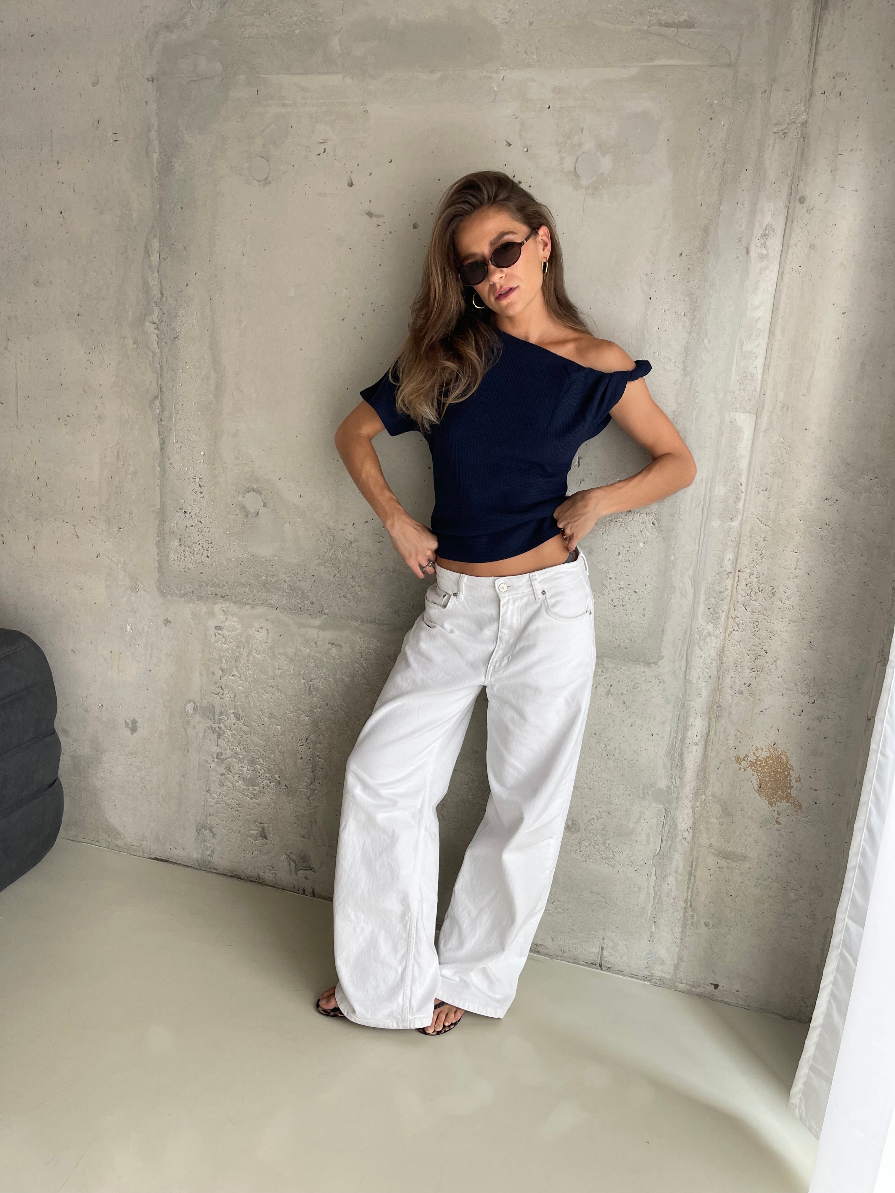 Peyton | Wide Leg Jeans - White