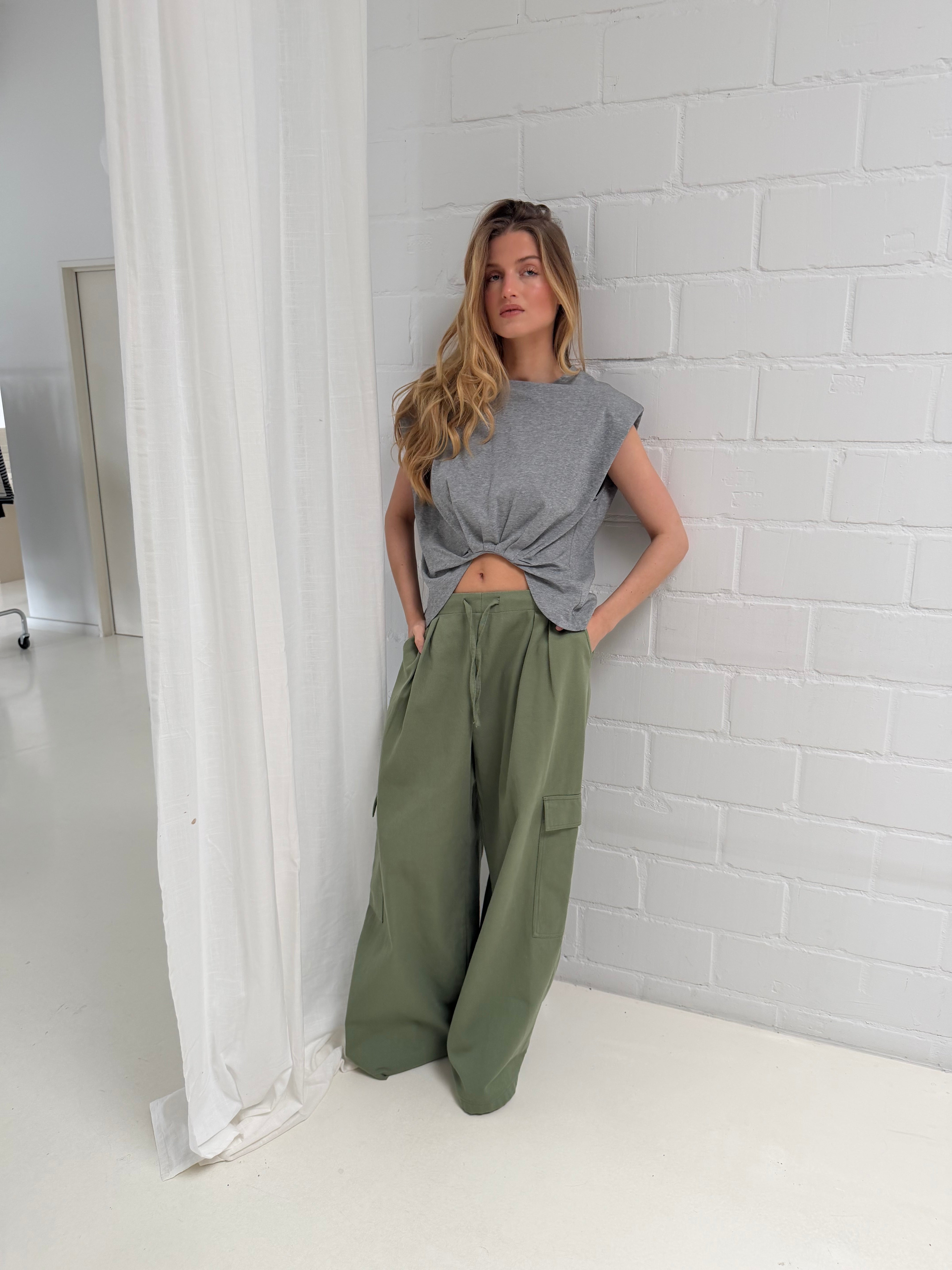 Parker | Cargo Trousers - Denim Army Green