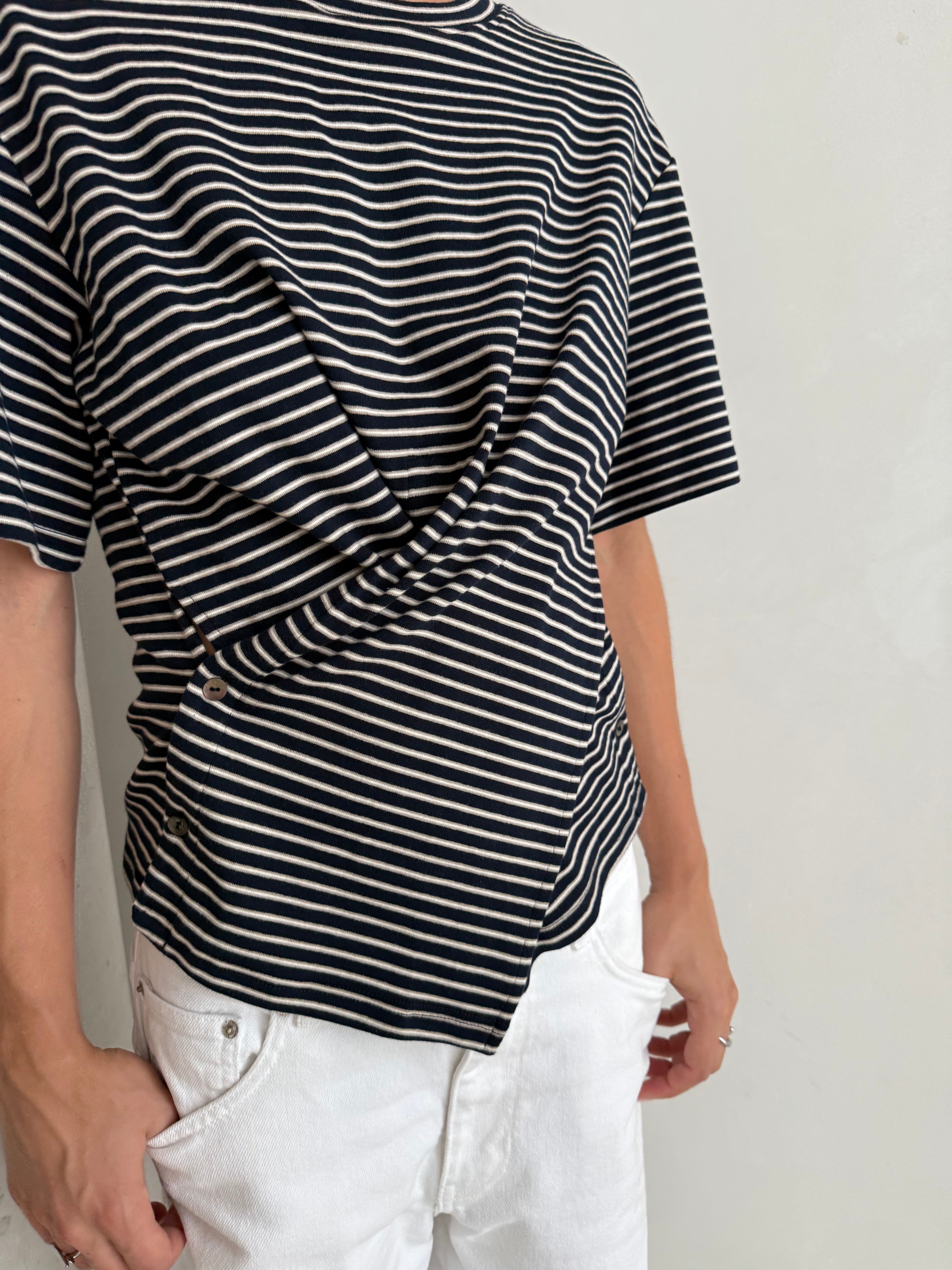Alyse | Wrapped Tshirt Dark Blue