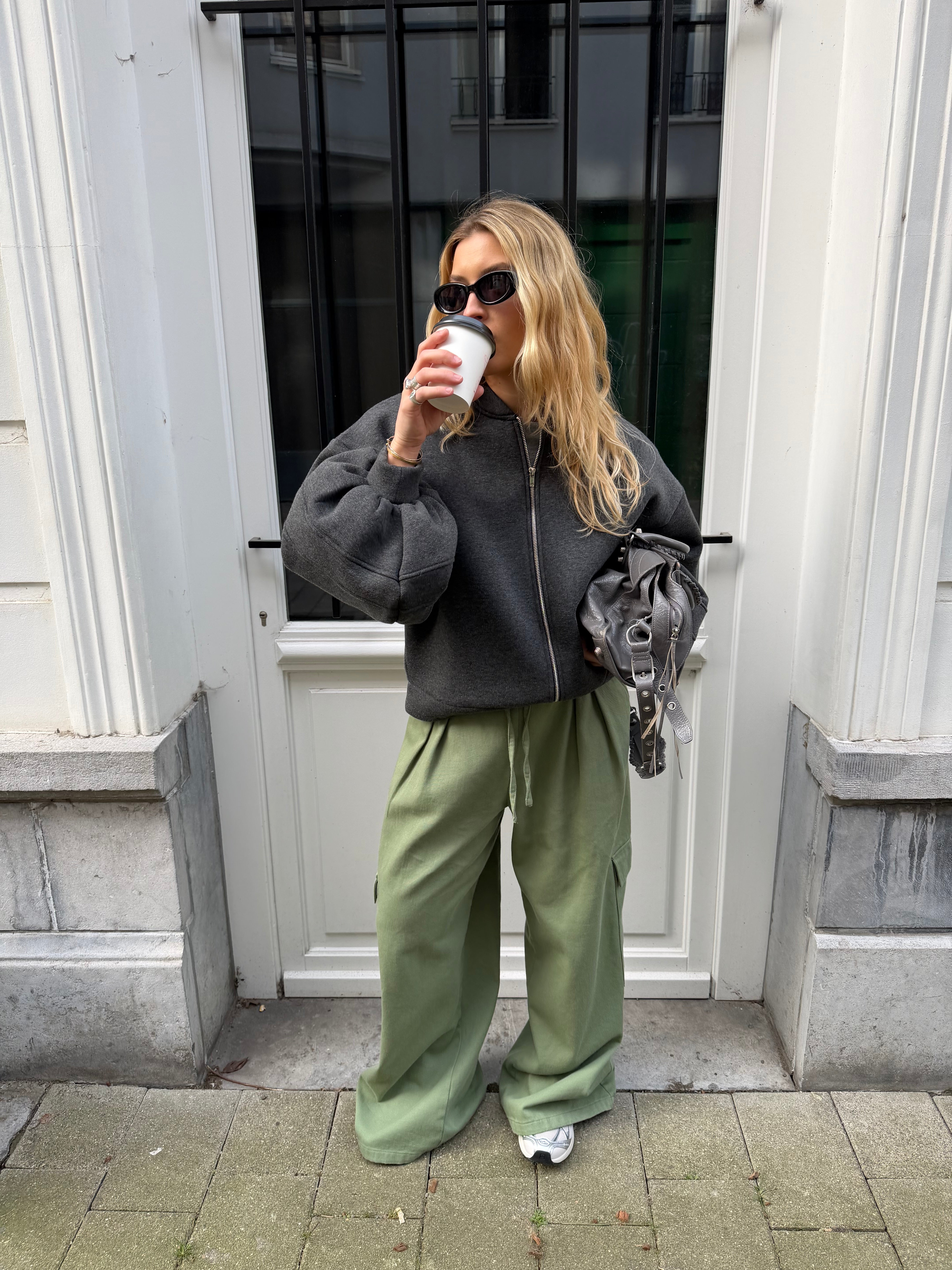 Beth | Zipped Balloon Vest - Dark Grey