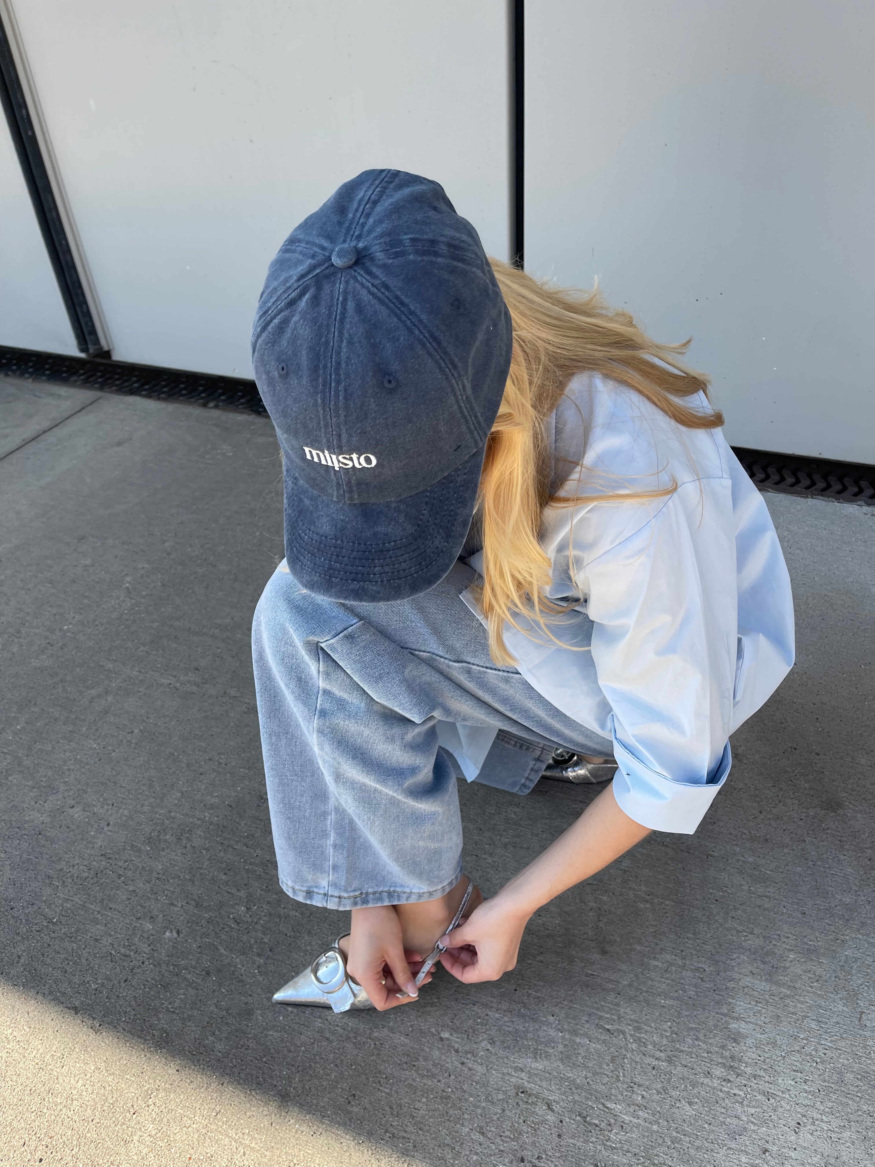 Miisto Logo Cap Washed Navy