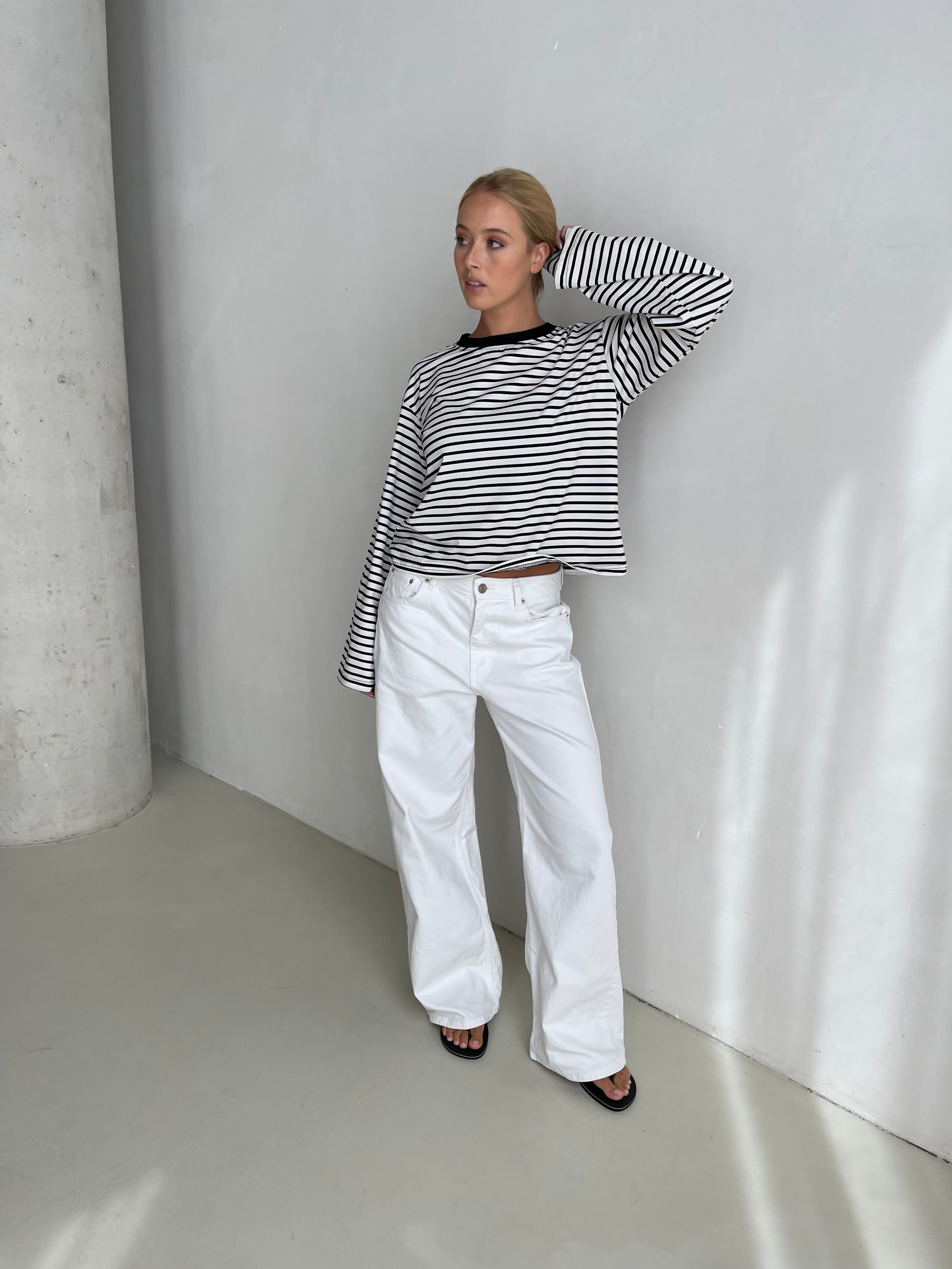 Peyton | Wide Leg Jeans - White