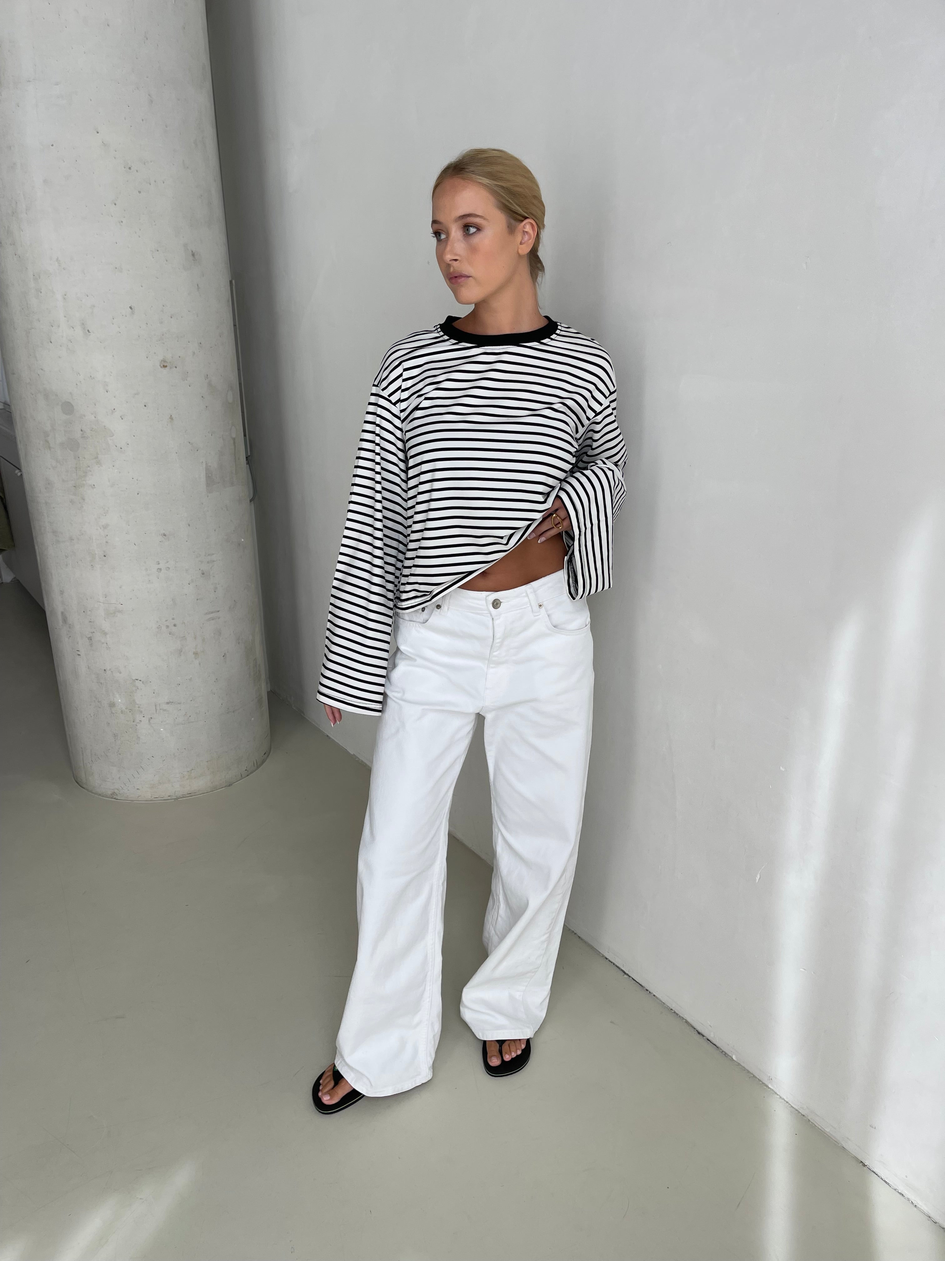 Peyton | Wide Leg Jeans - White