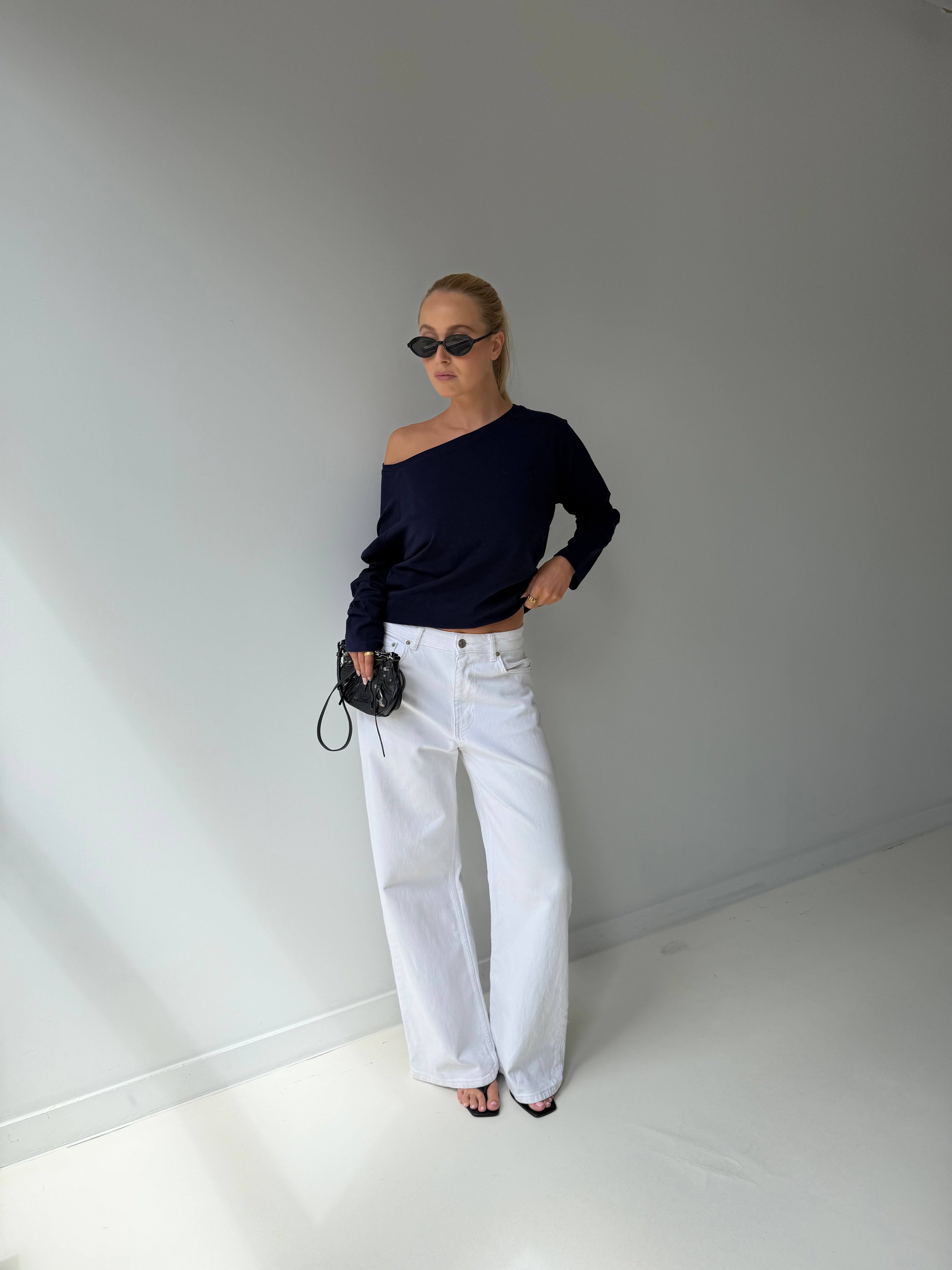 Peyton | Wide Leg Jeans - White