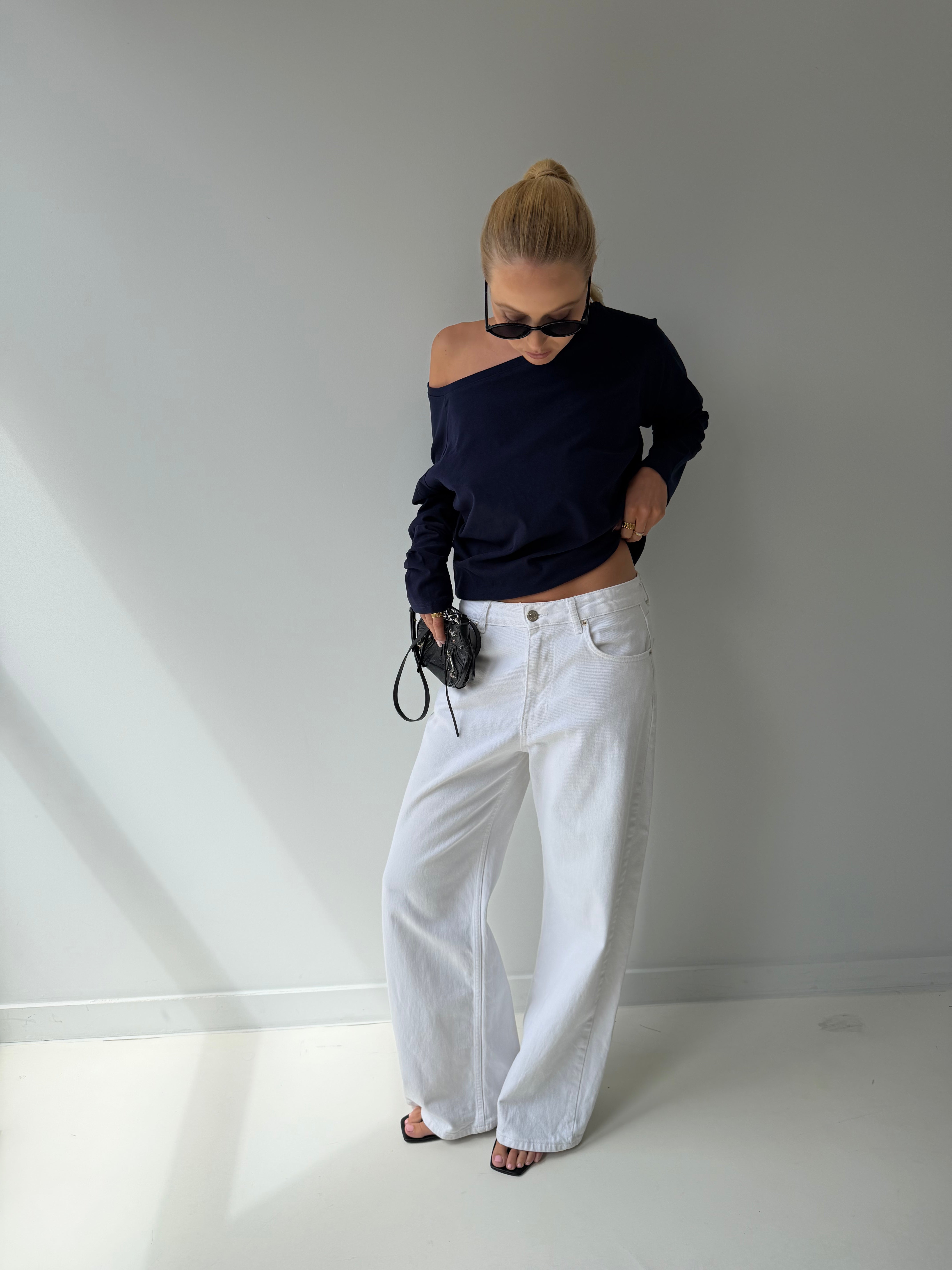 Peyton | Wide Leg Jeans - White
