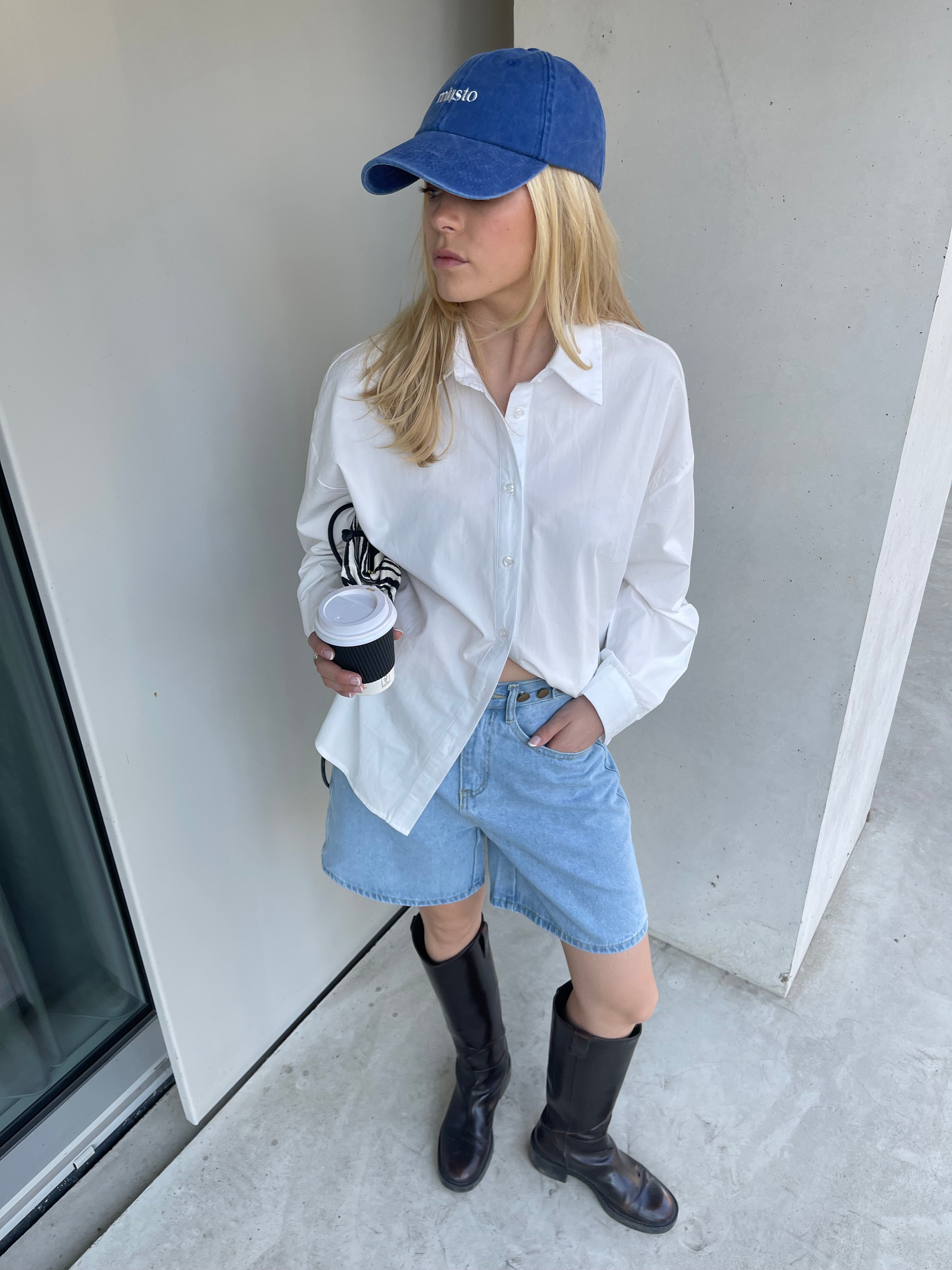 Miisto Logo Cap Washed Bright Blue