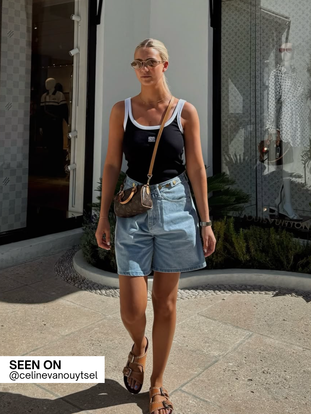 Pearl | Buttoned Bermuda Denim Shorts