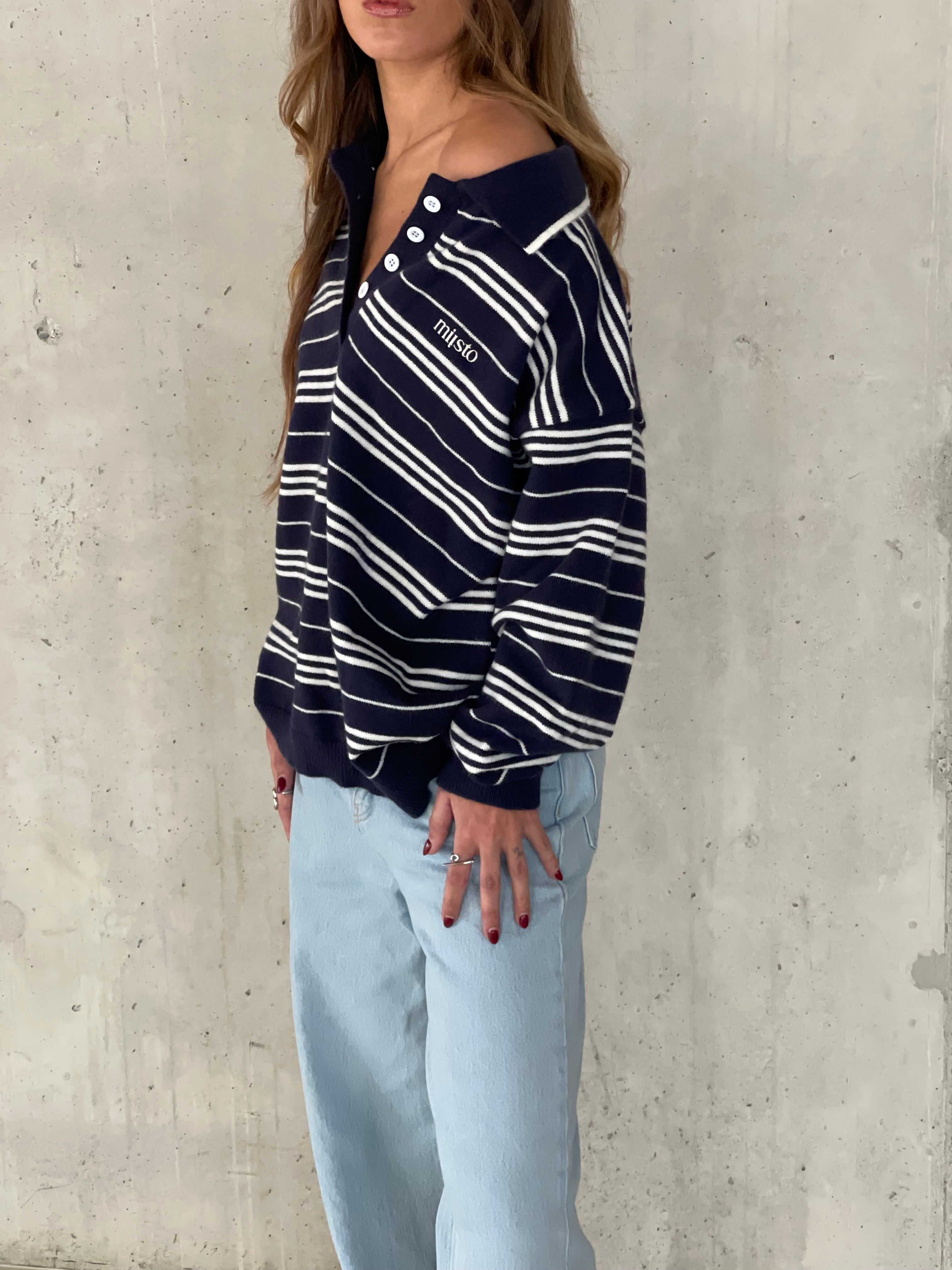 Blake | Striped Logo Sweater