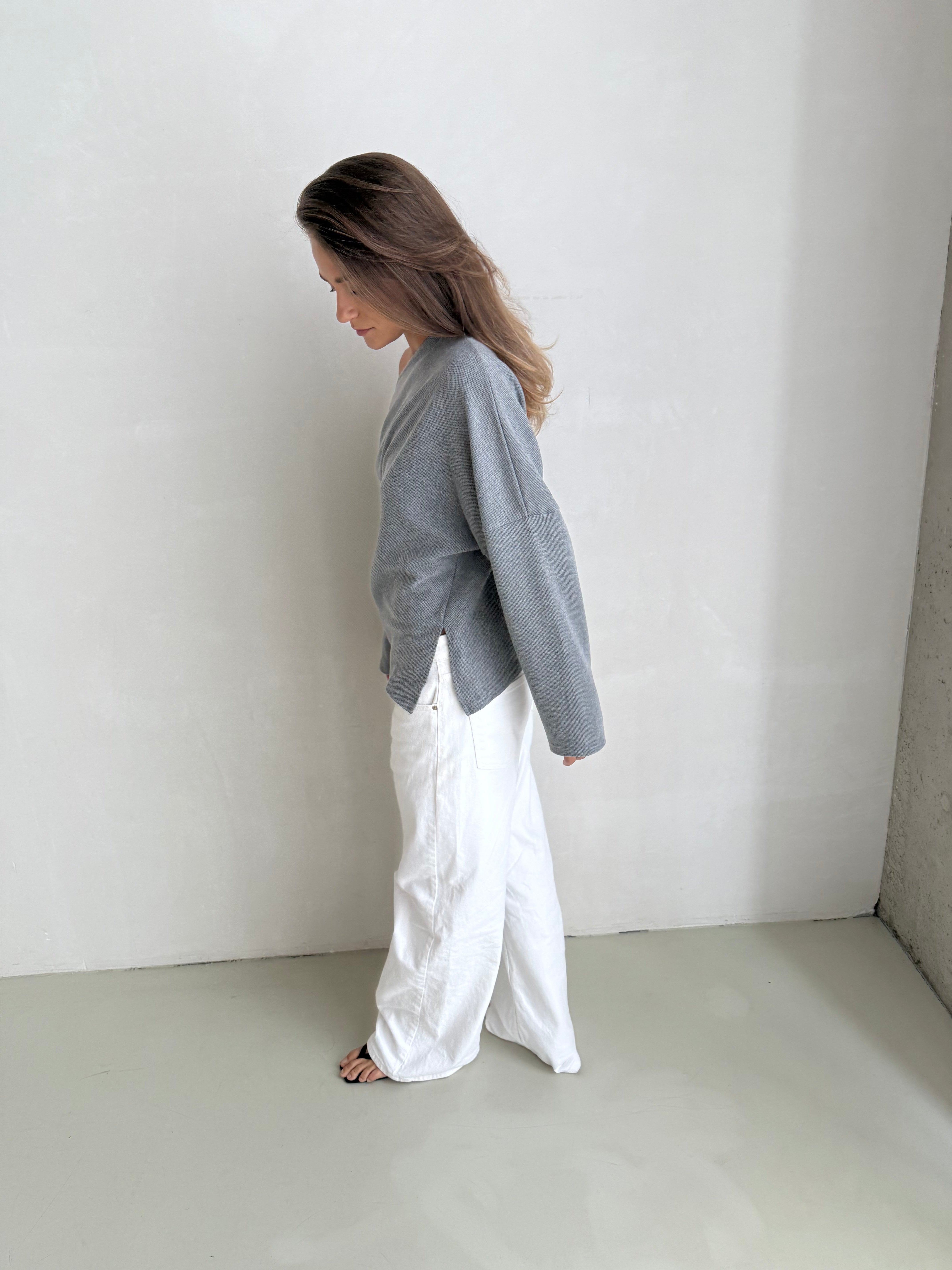 Asher | One Shoulder Top Grey