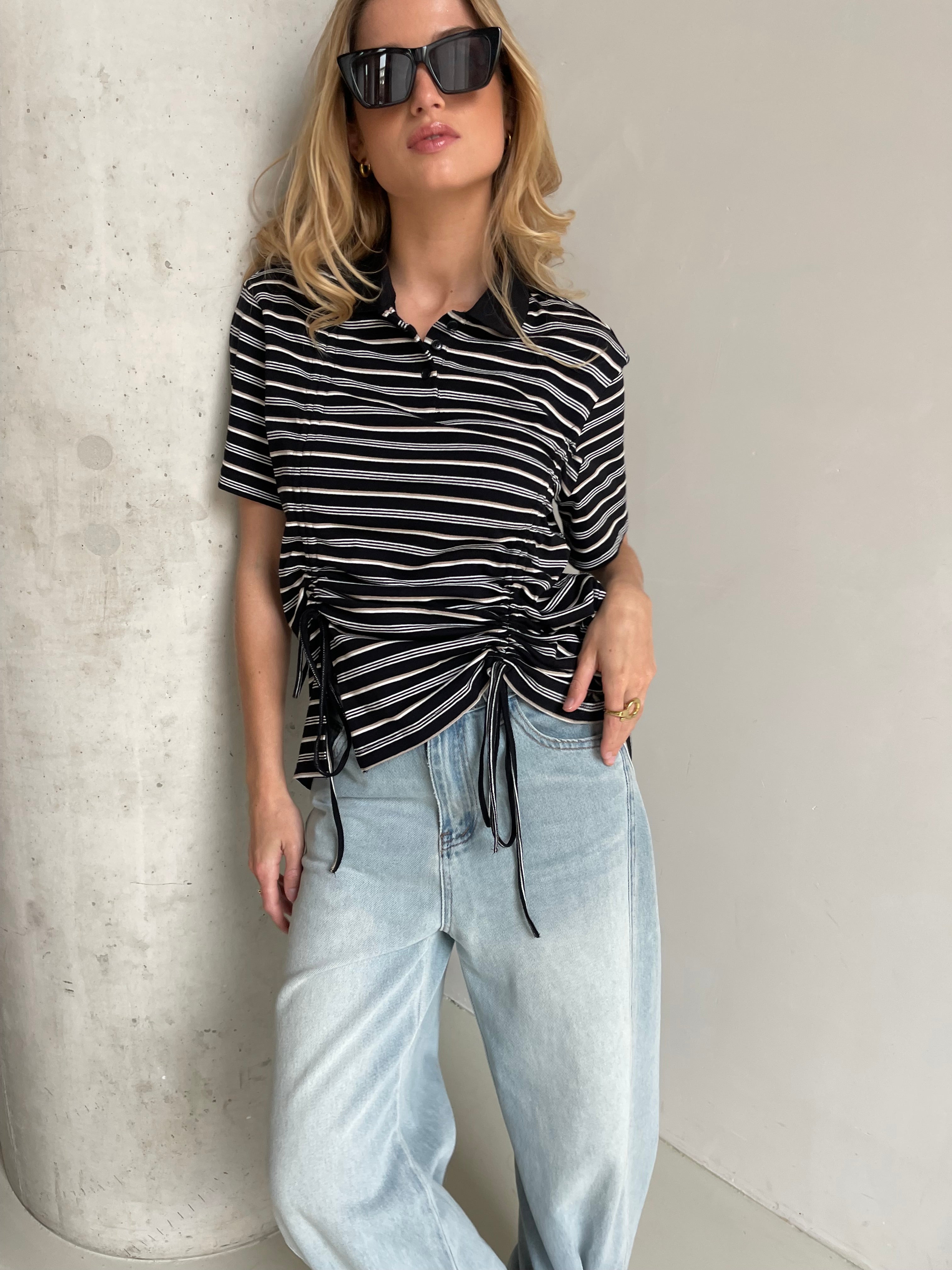 Amari | Striped Tied Tshirt