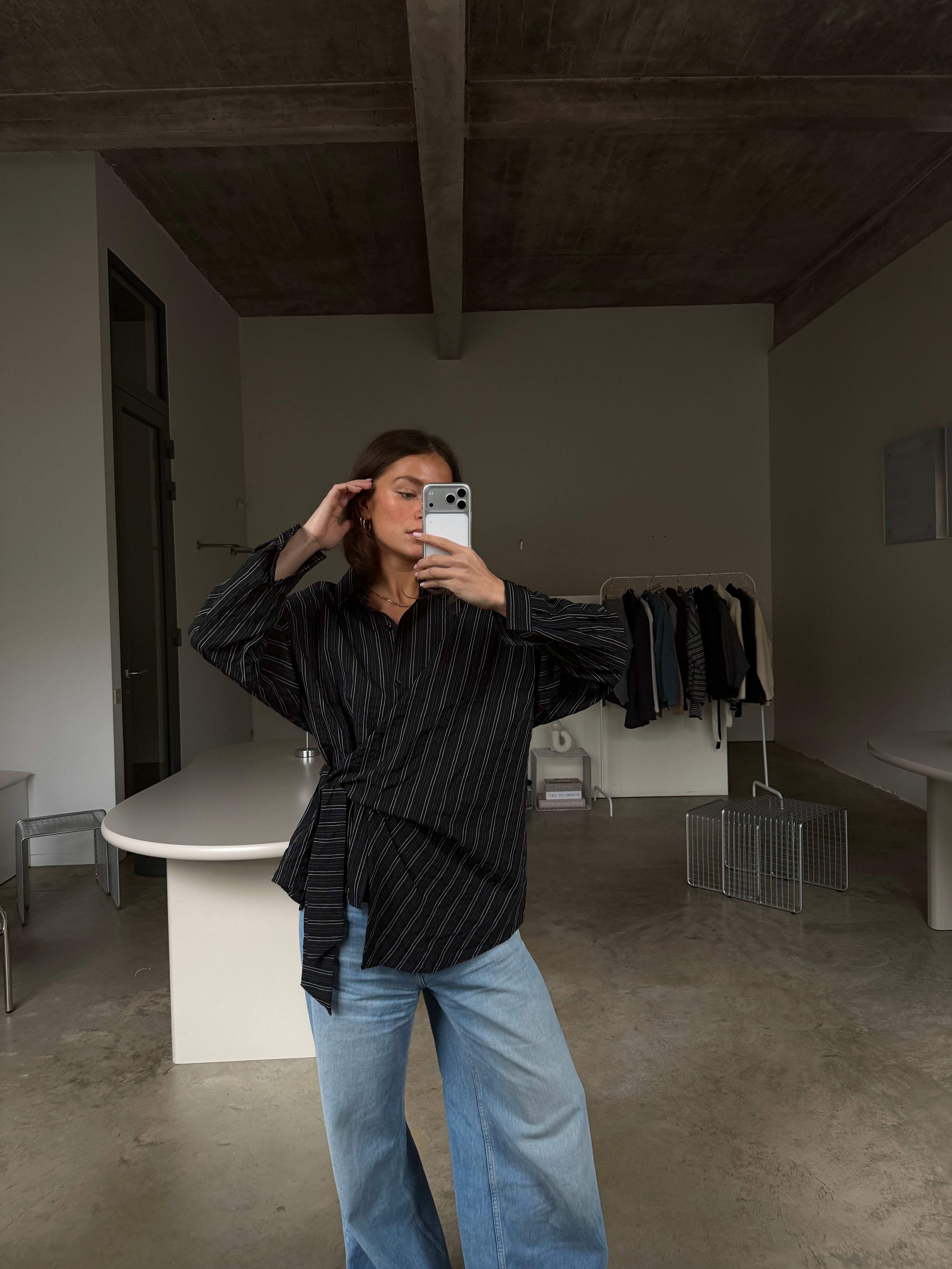 Alice | Side Wrapped Oversized Shirt