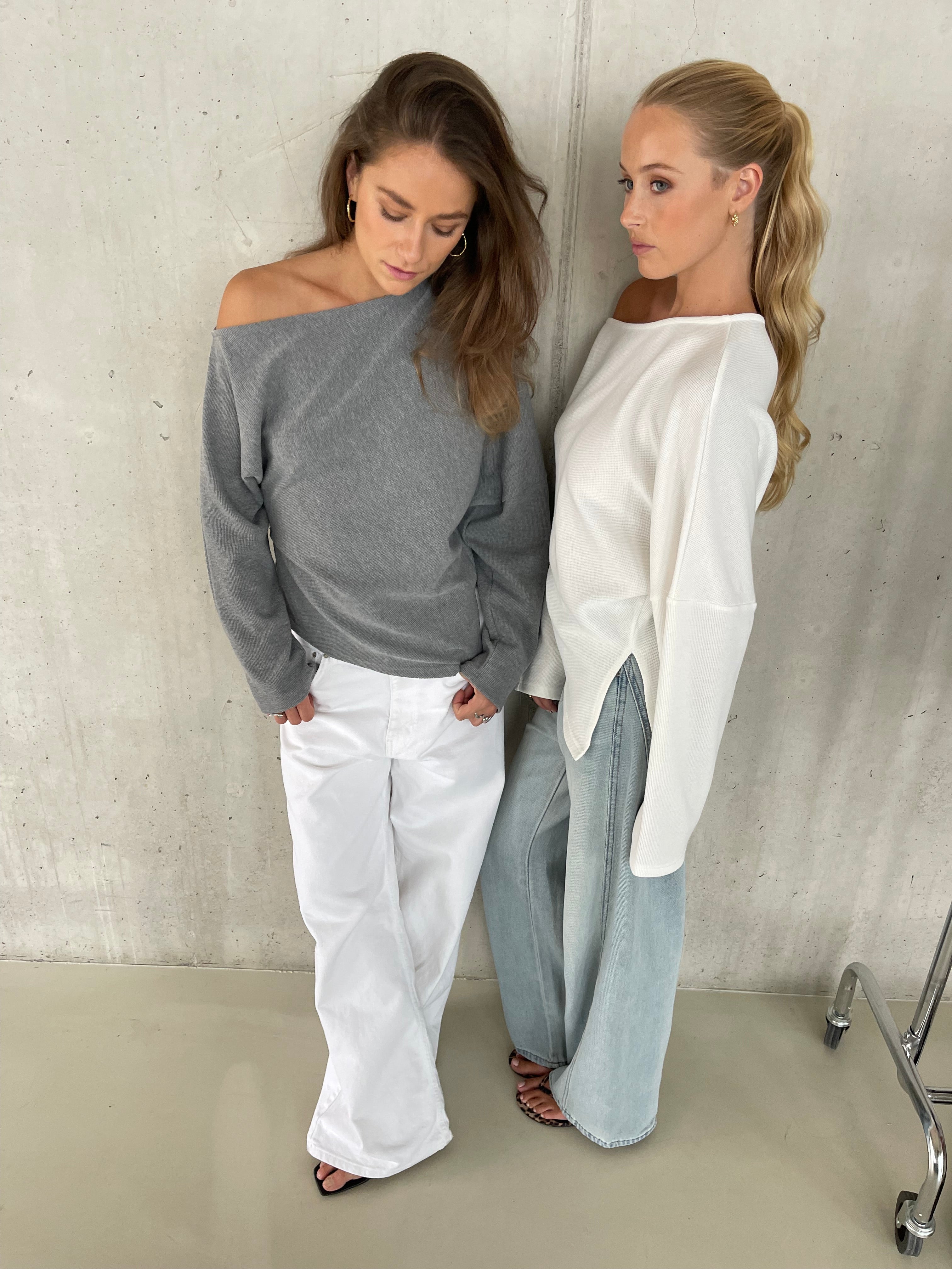 Asher | One Shoulder Top Grey