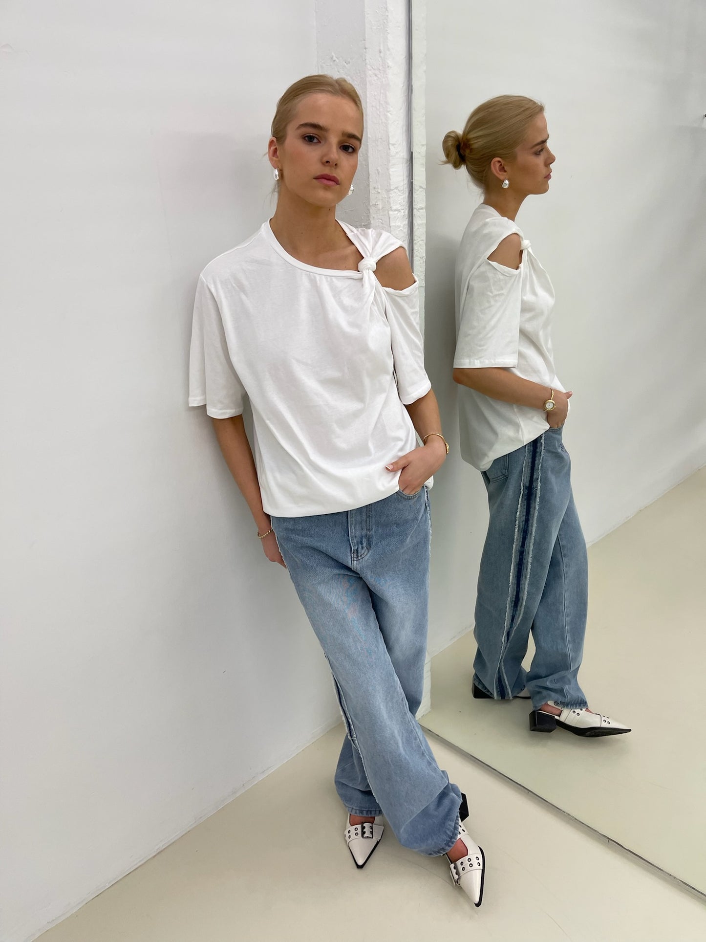 Amani | Knotted Cut-Out Blouse