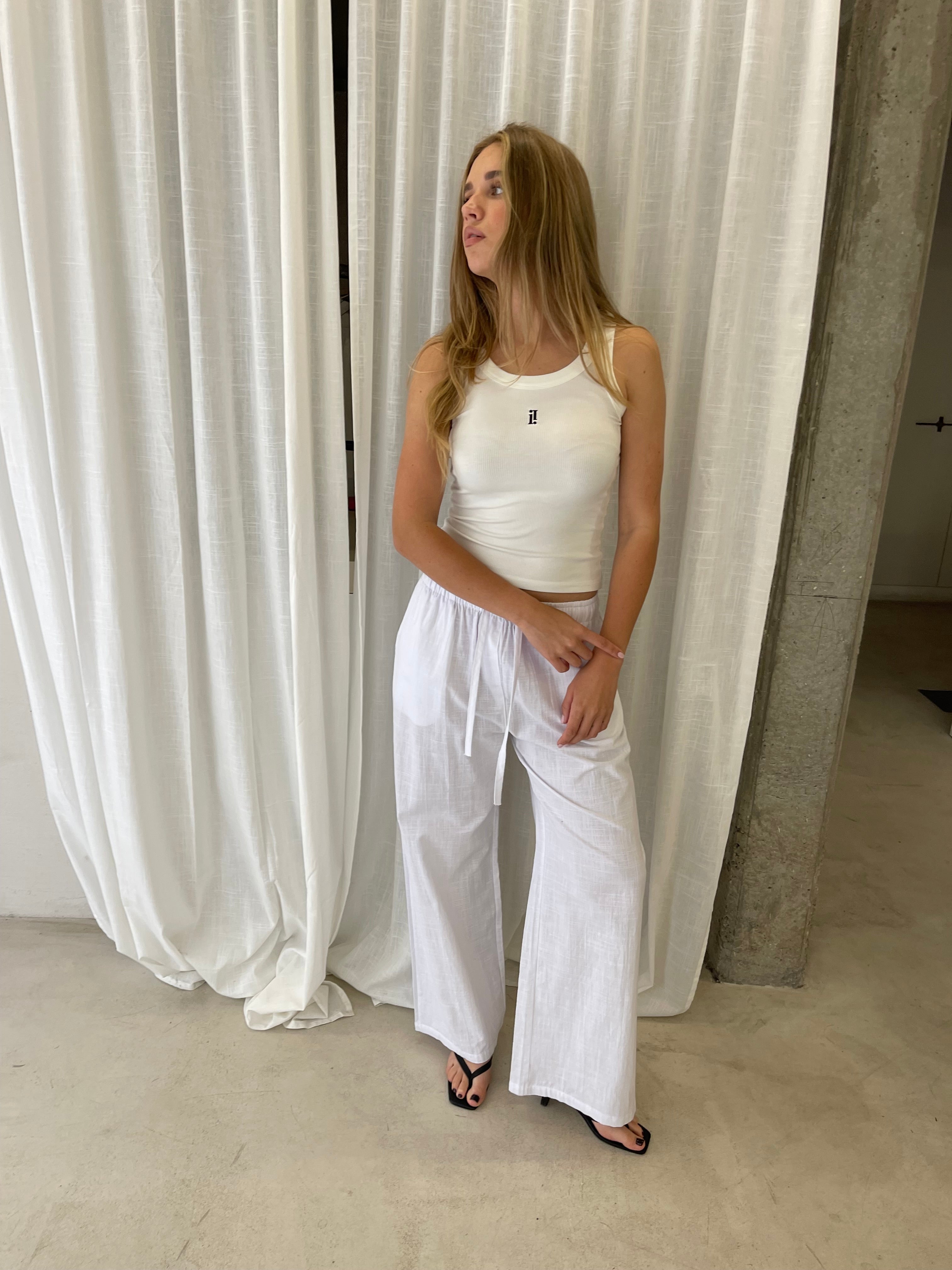 Miisto Logo Embroidery Top White