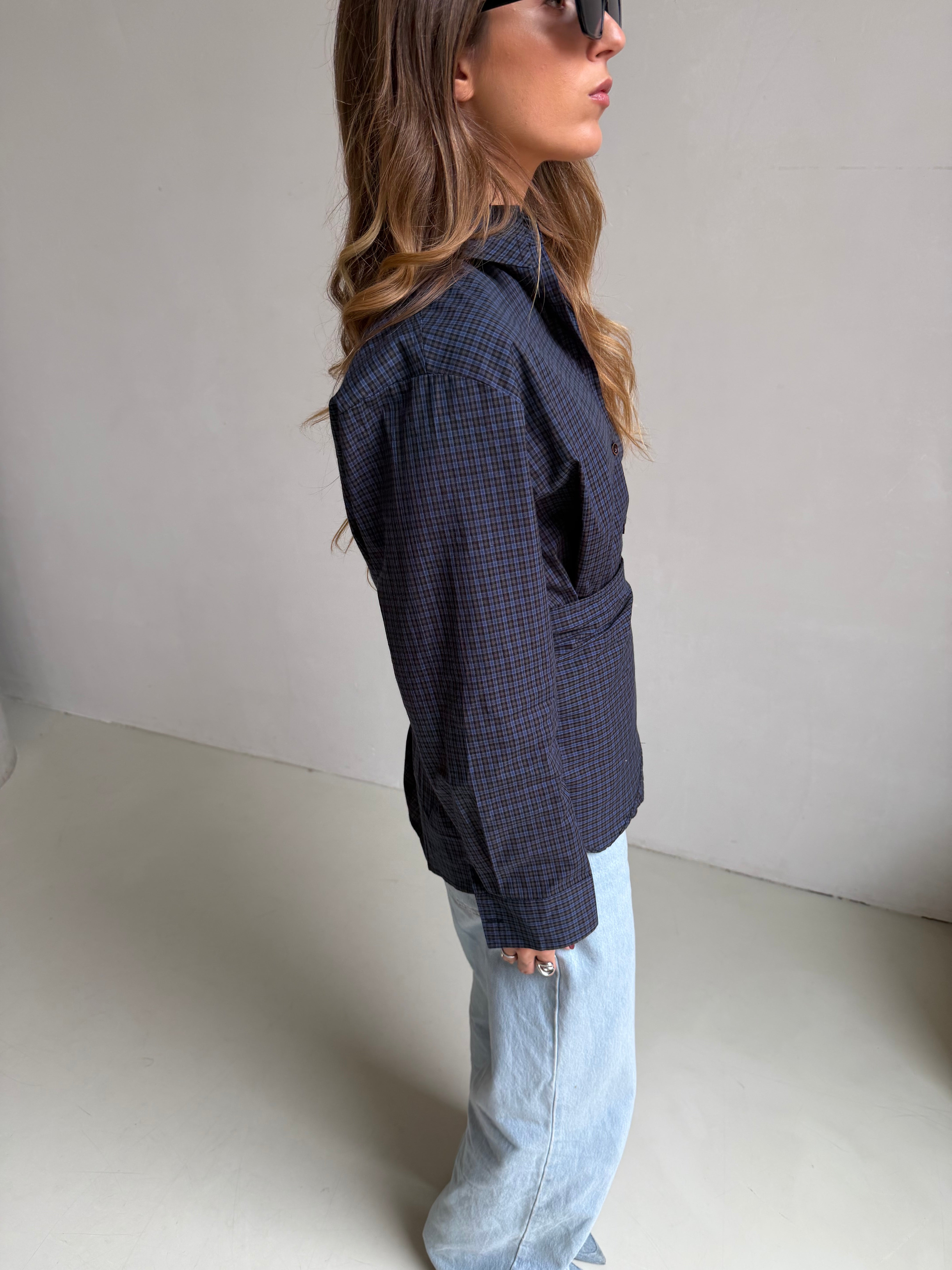 Archer | Striped Shirt With Scarf