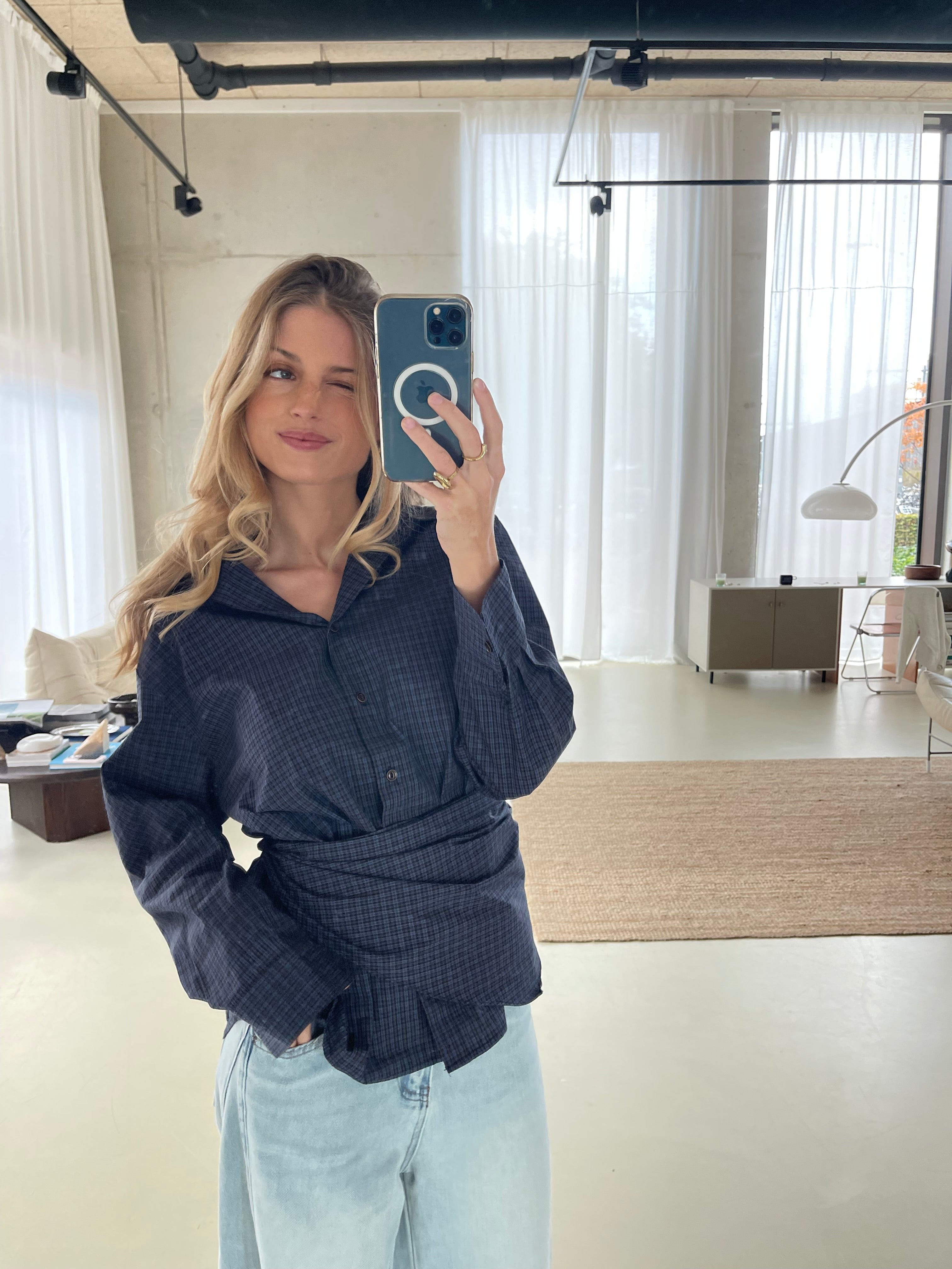 Archer | Striped Shirt With Scarf