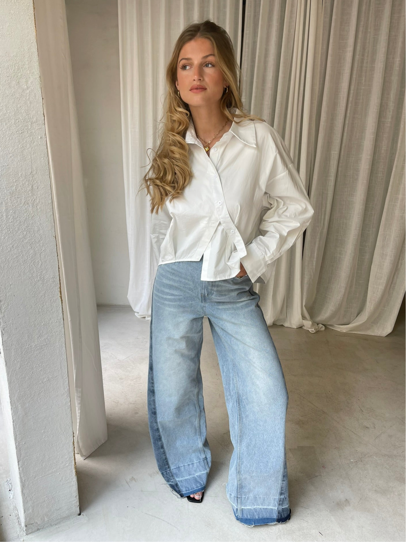 Andrea | Assymetric Buttoned Shirt
