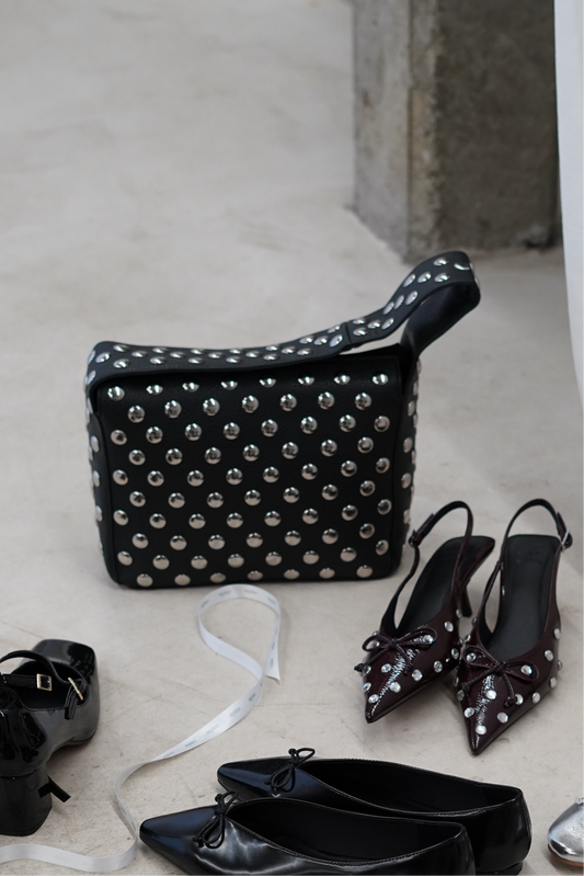 Lewis | Leather Silver Studs Bag