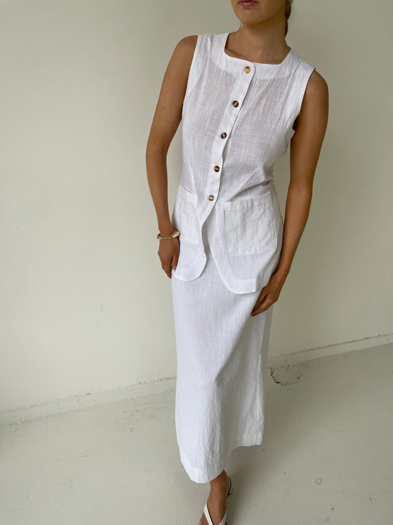 Sienna | Linen Waistcoat Top