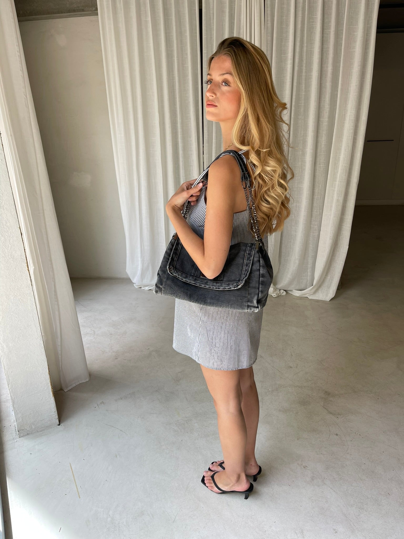 Lya | Denim Bag Grey