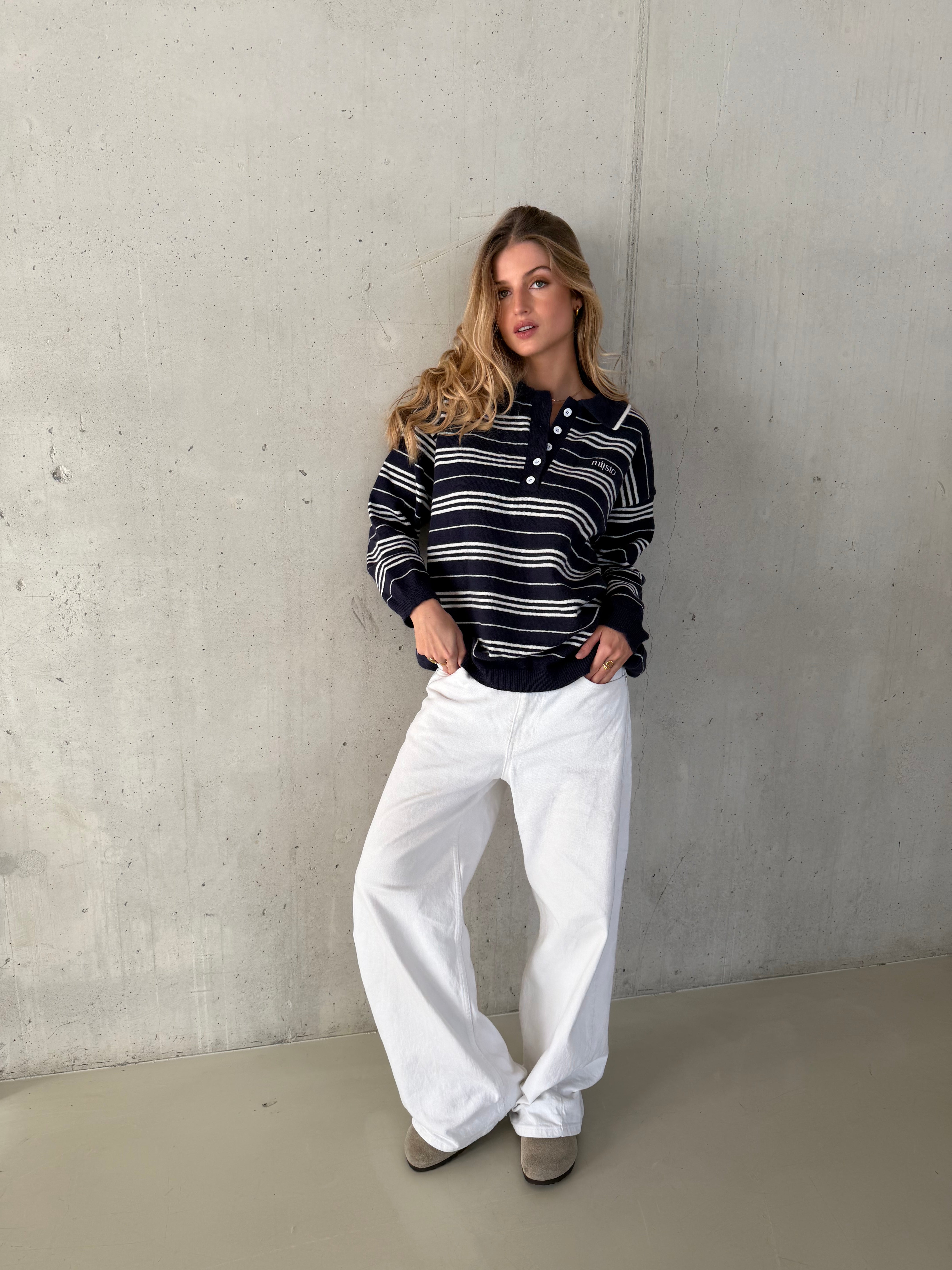 Blake | Striped Logo Sweater