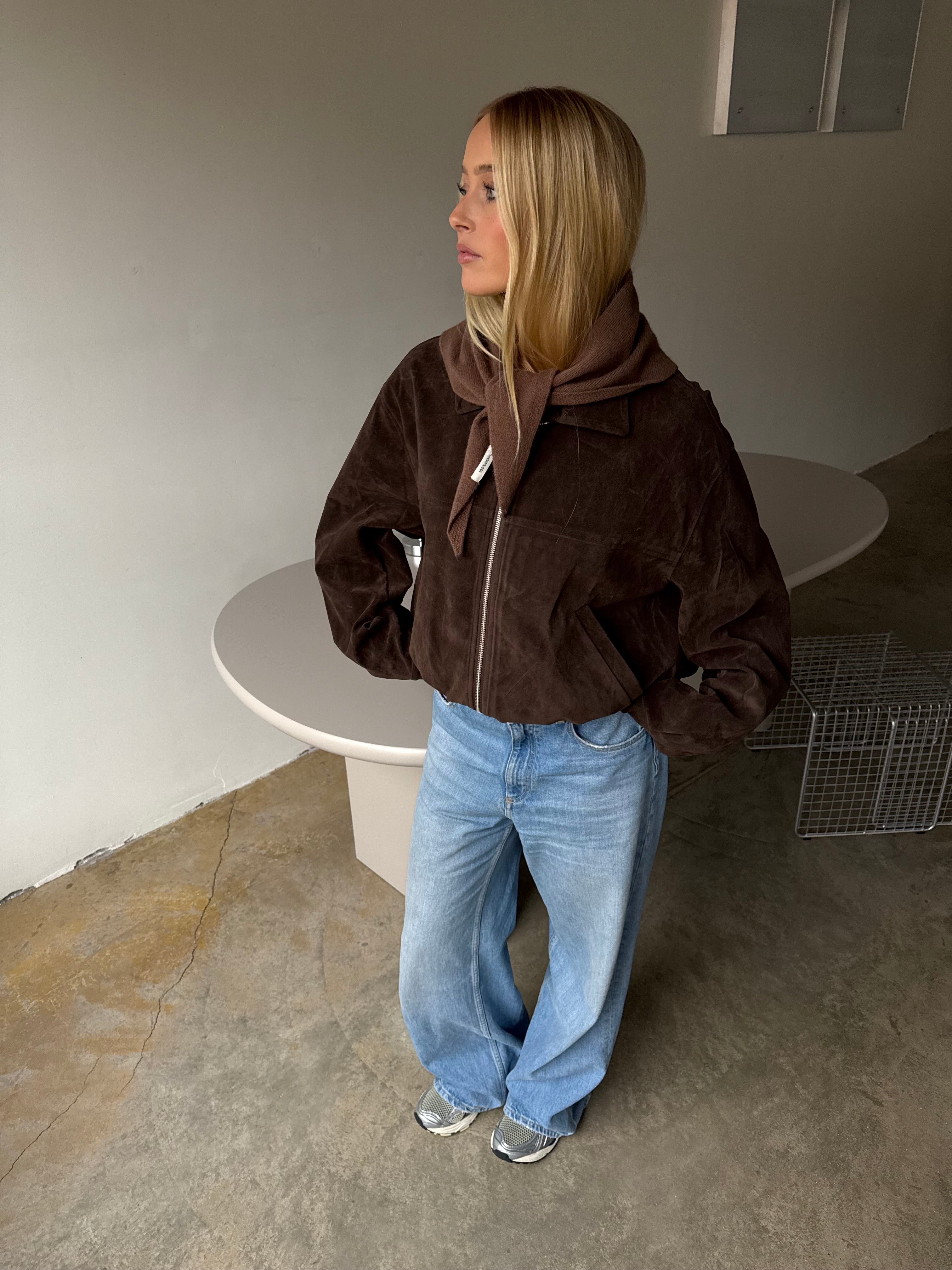 Wool Triangle Scarf - Beige