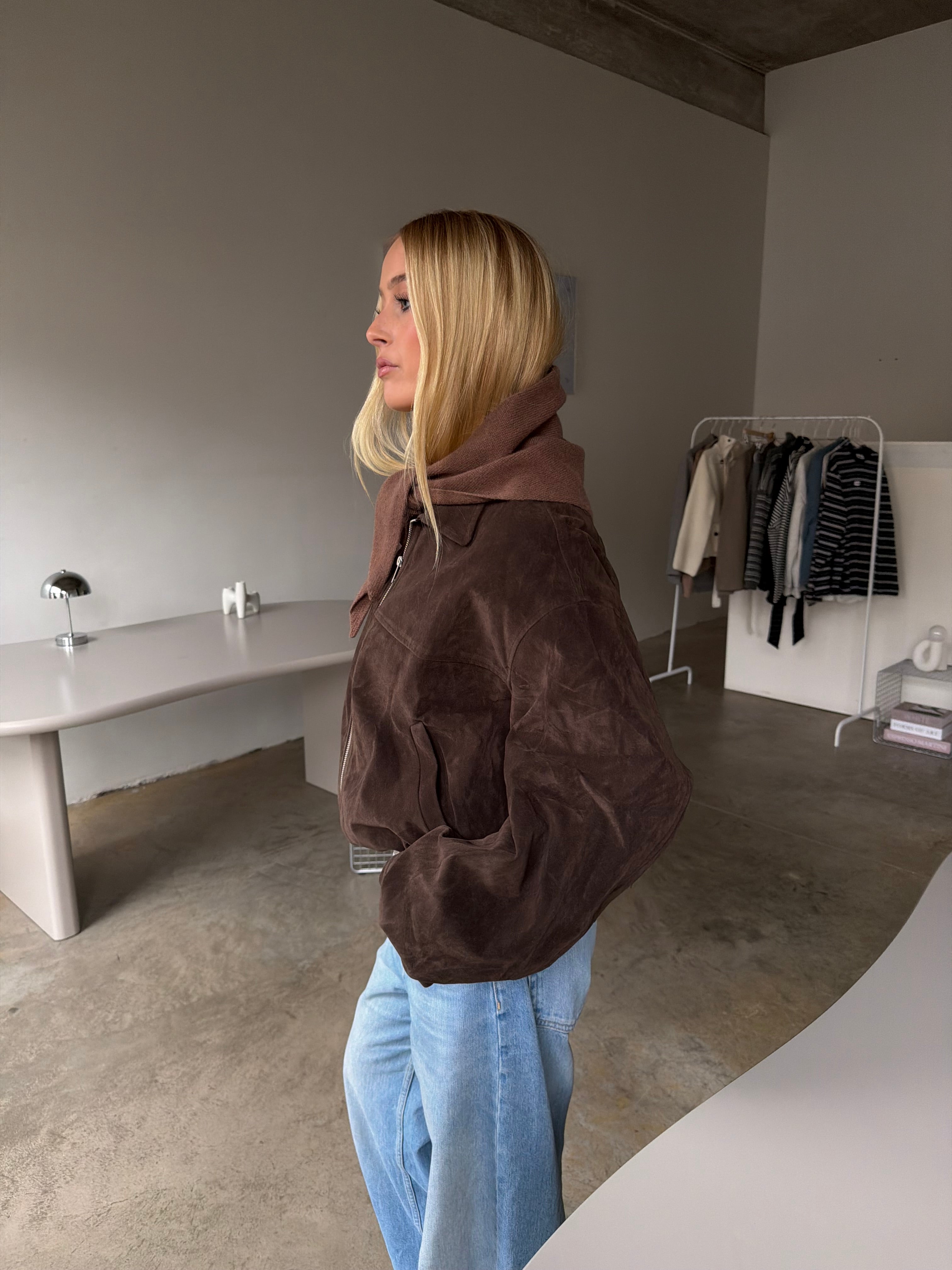 Wool Triangle Scarf - Beige