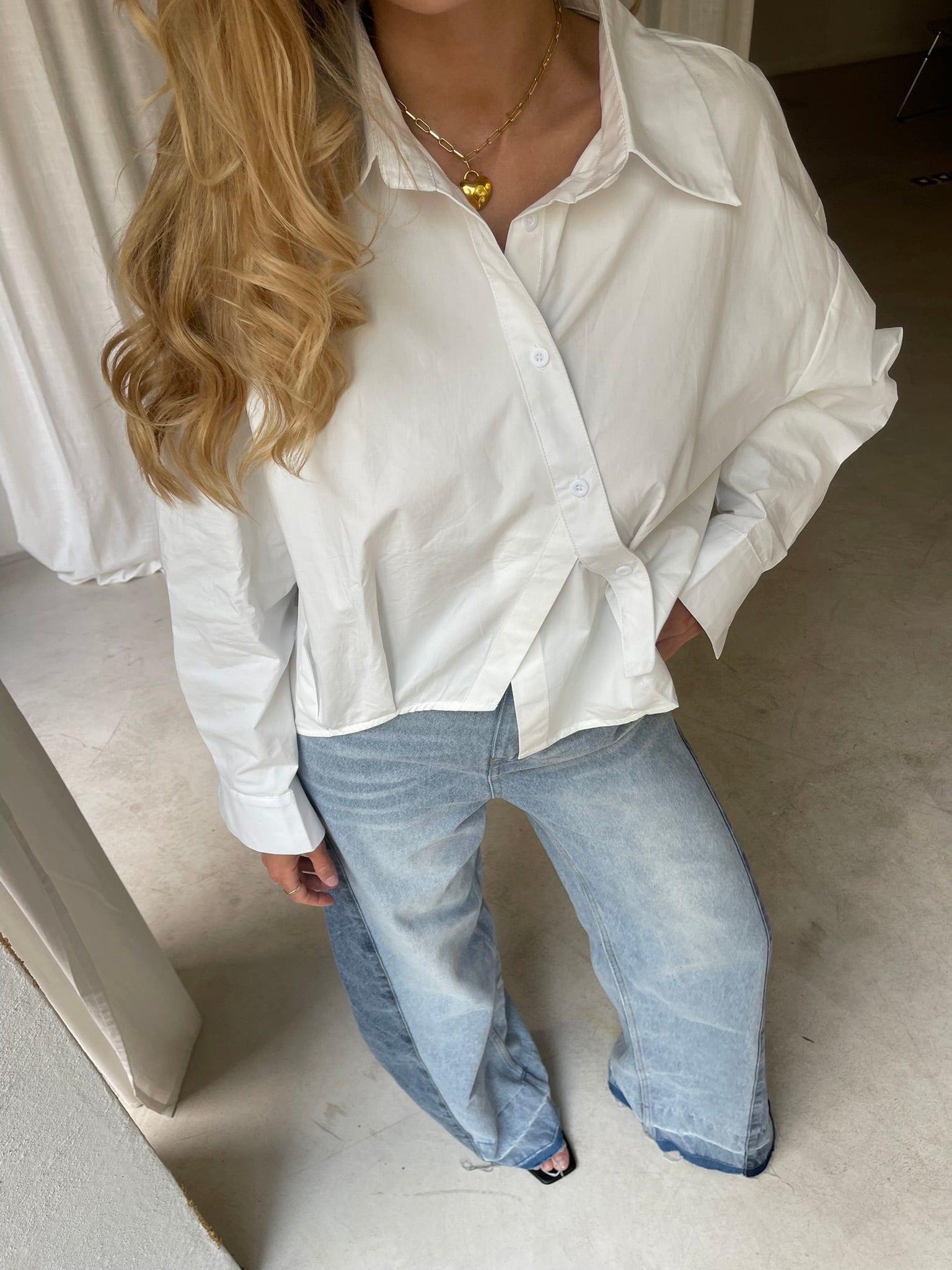 Andrea | Assymetric Buttoned Shirt