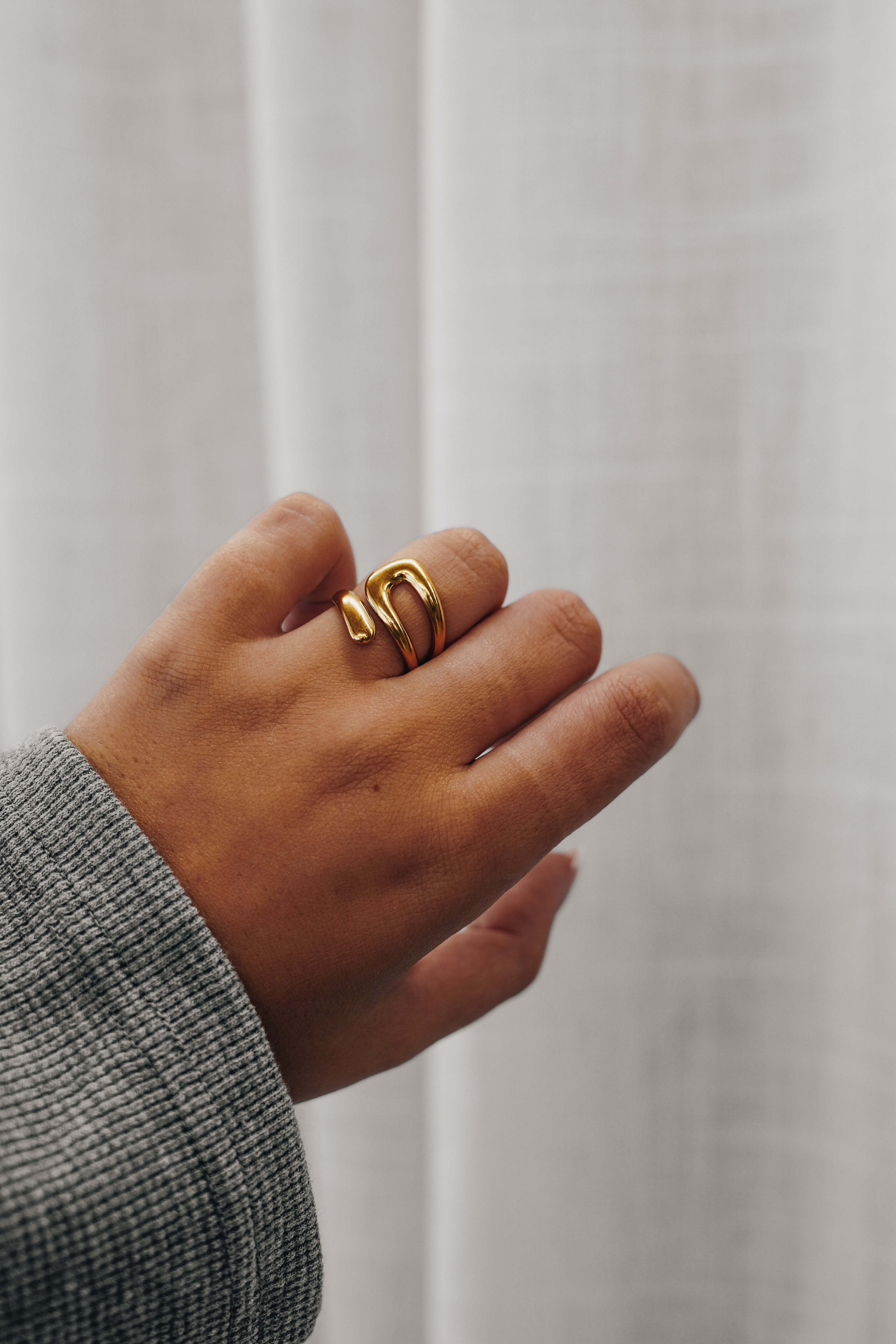 Eclipse | Geometric Ring - Gold