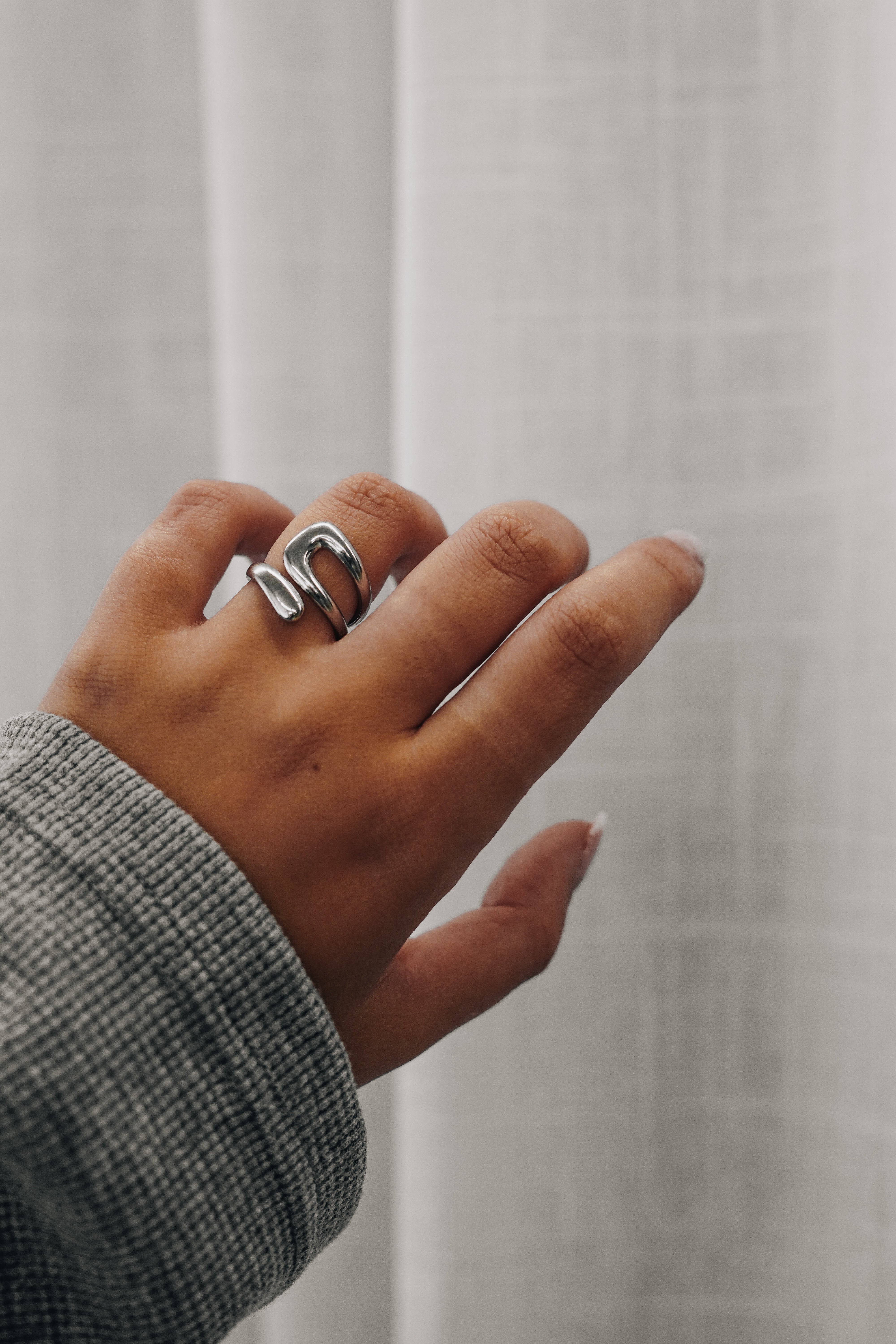 Eclipse | Geometric Ring - Silver
