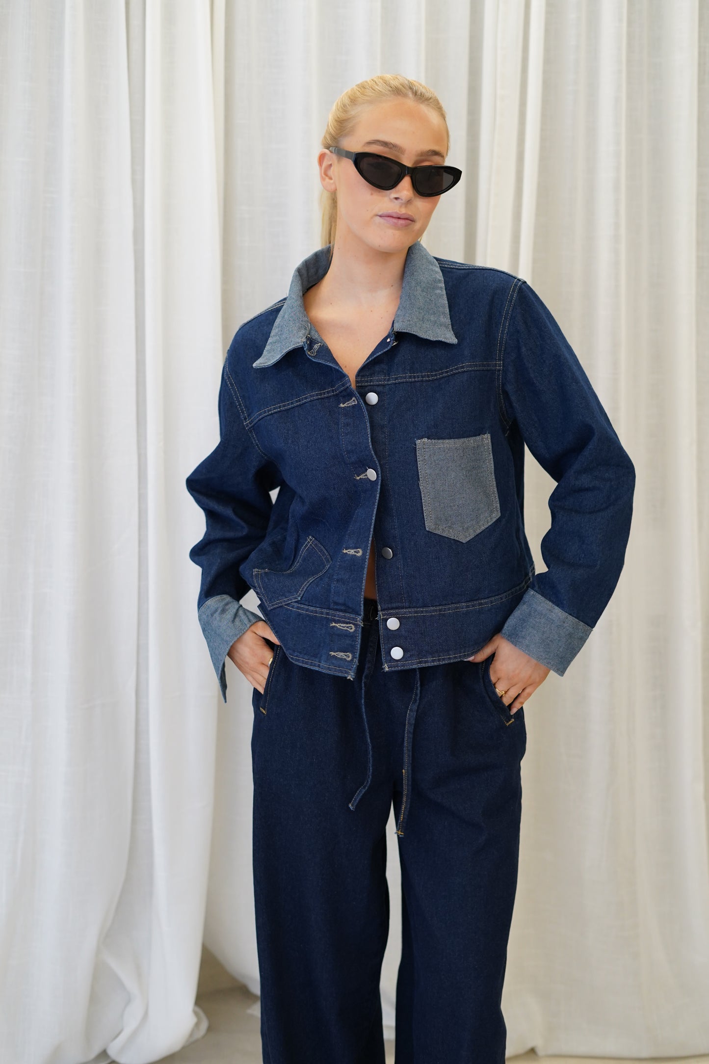 Alis | Patched Denim Shirt