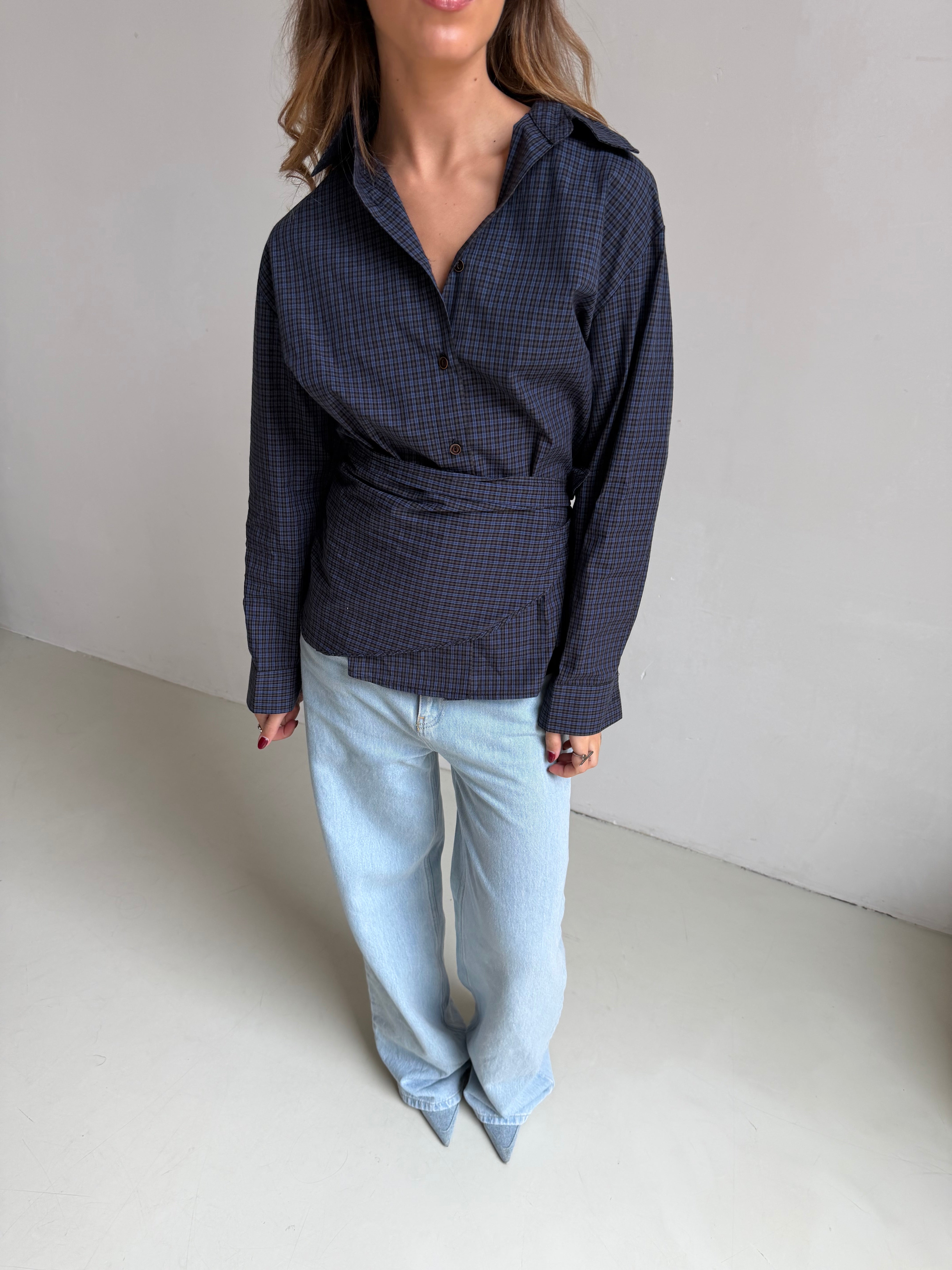 Archer | Striped Shirt With Scarf