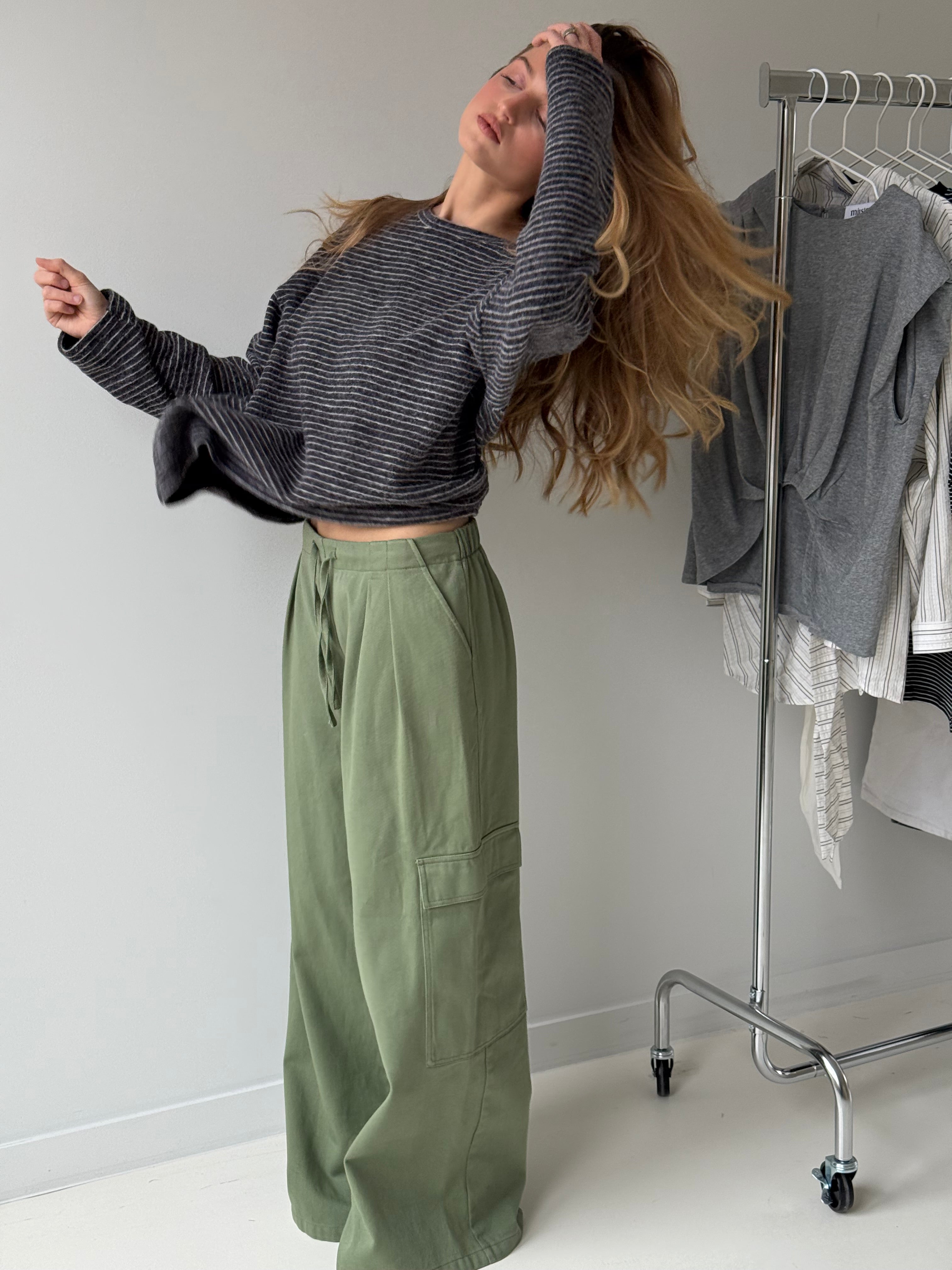 Parker | Cargo Trousers - Denim Army Green