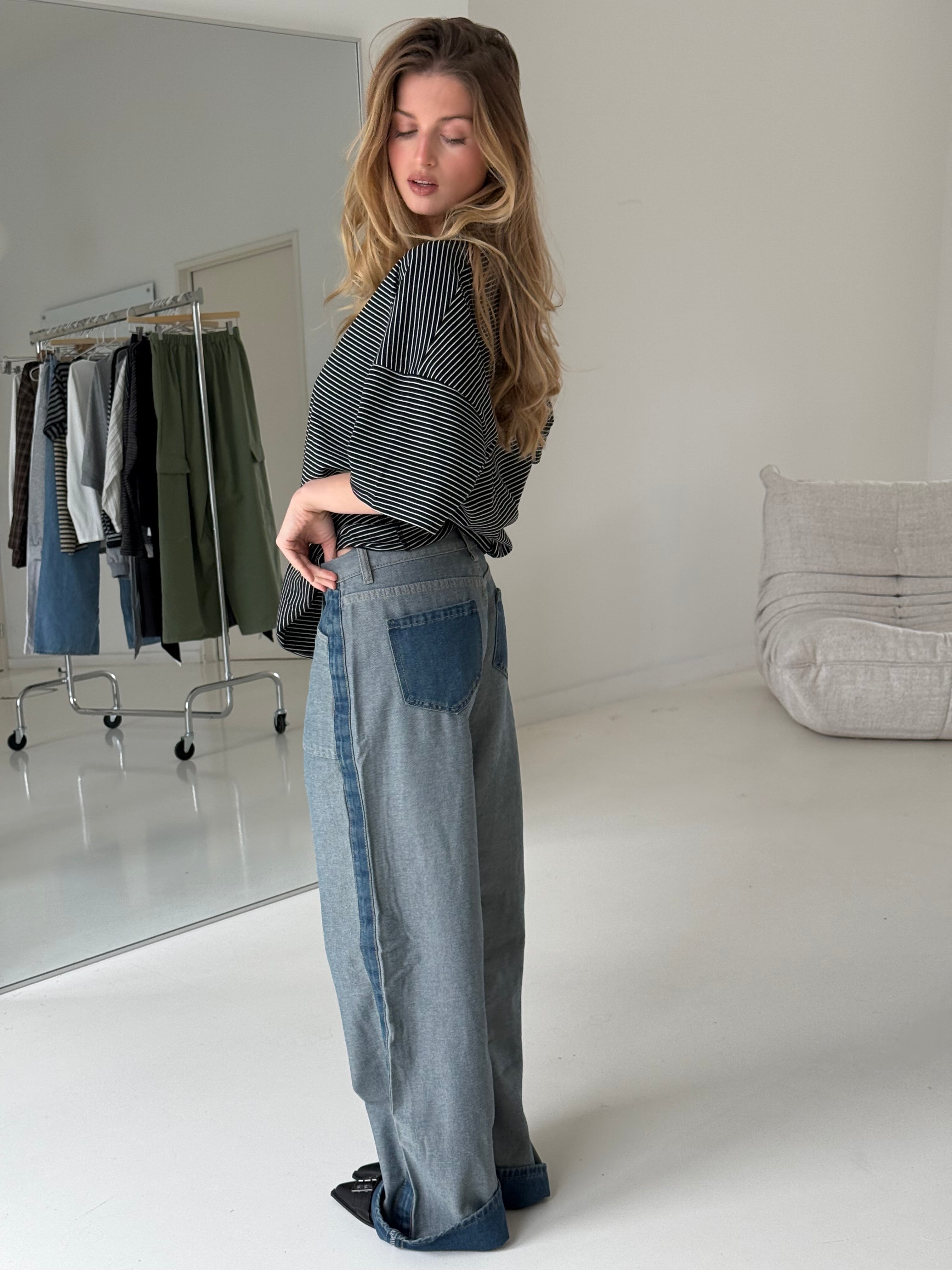Paige | Patchwork Denim Trousers
