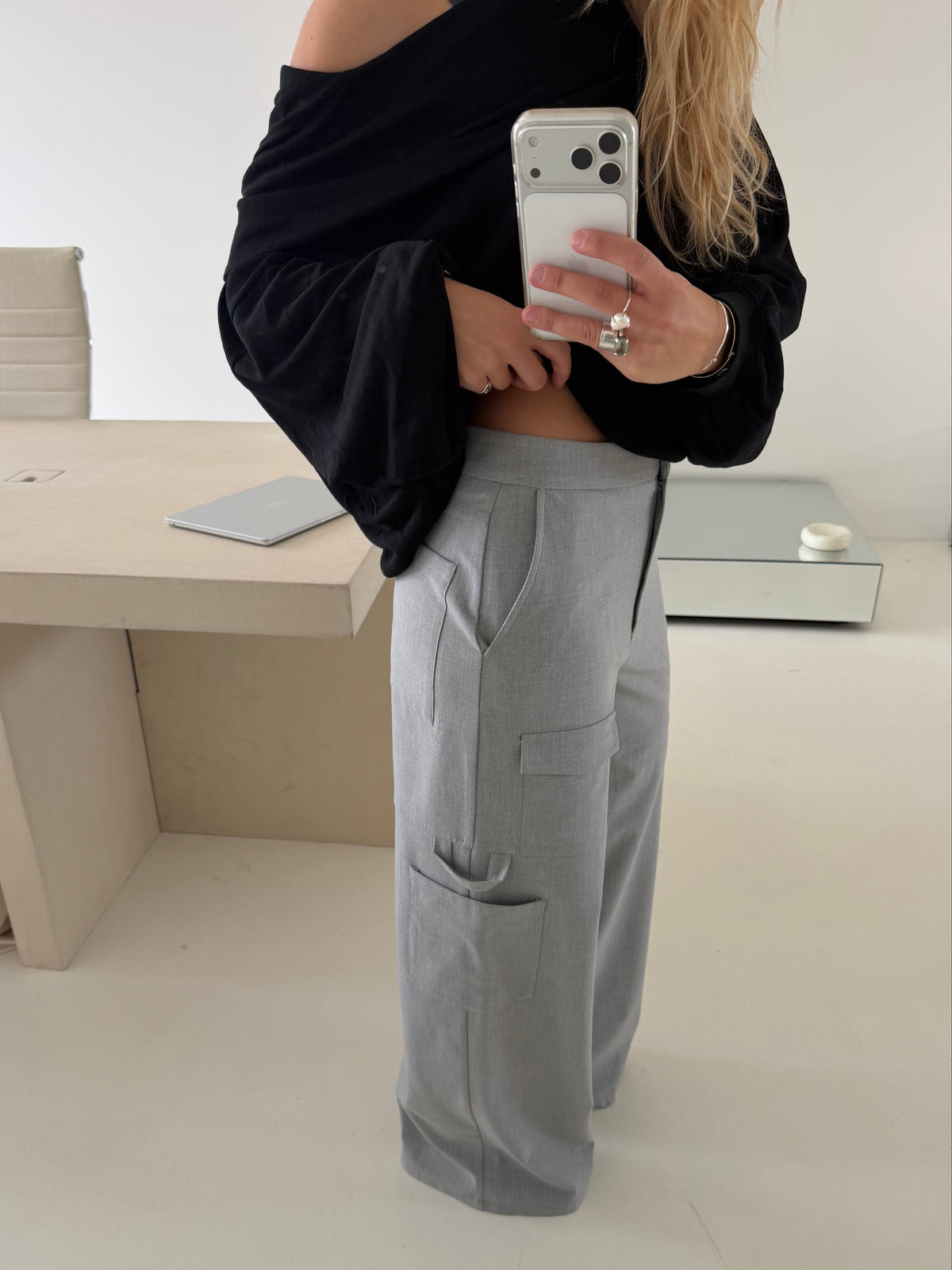 Phoebe | Cargo Trousers Grey